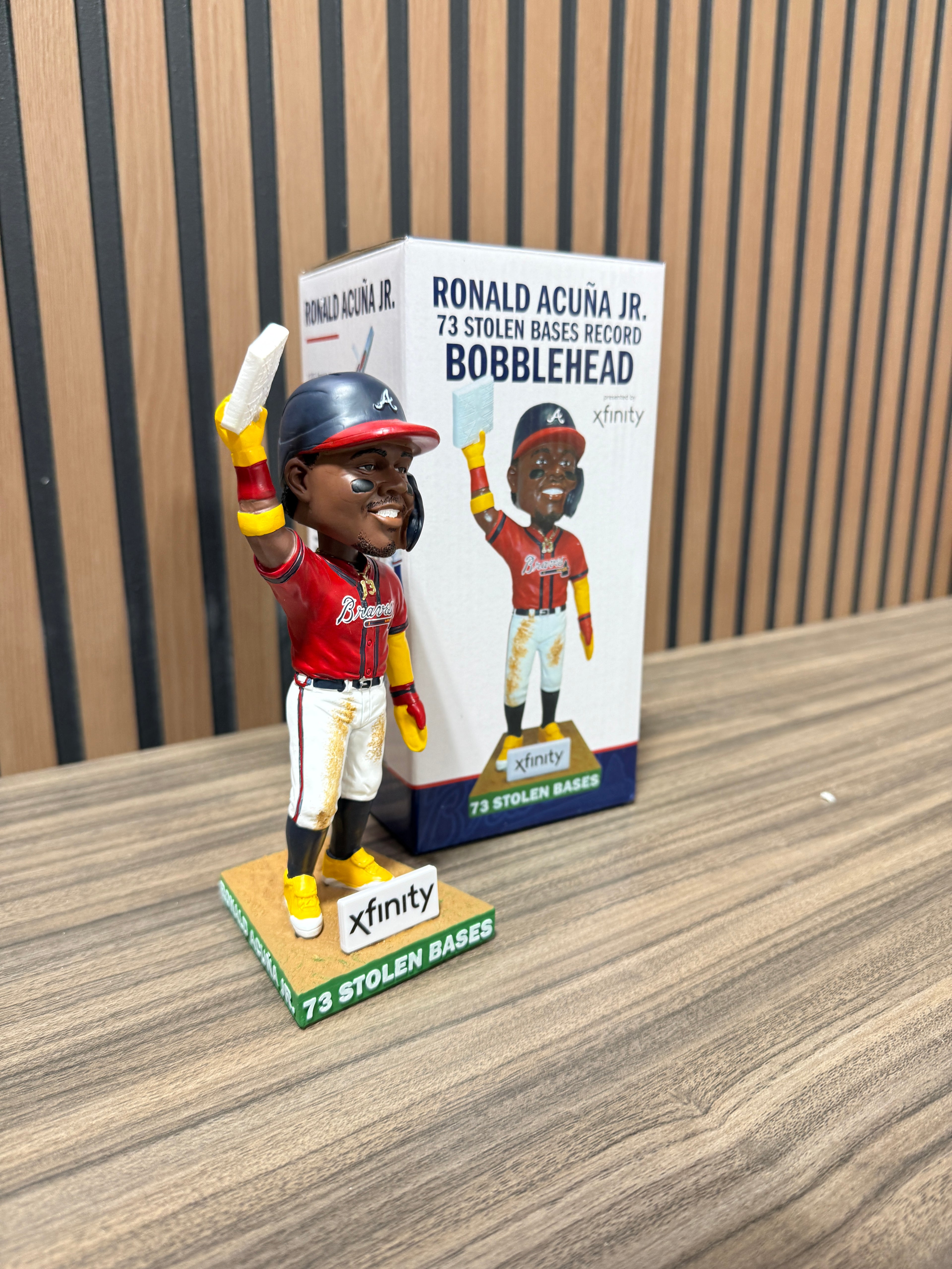 Ronald Acuna Jr. 73 Stolen Bases Record Bobblehead SGA 4/24/24