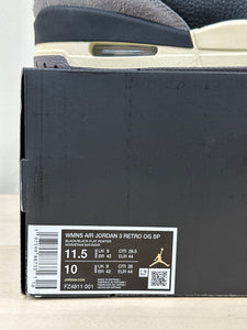 Jordan 3 Retro OG SP A Ma Maniére While You Were Sleeping Sz 10M (11.5W)
