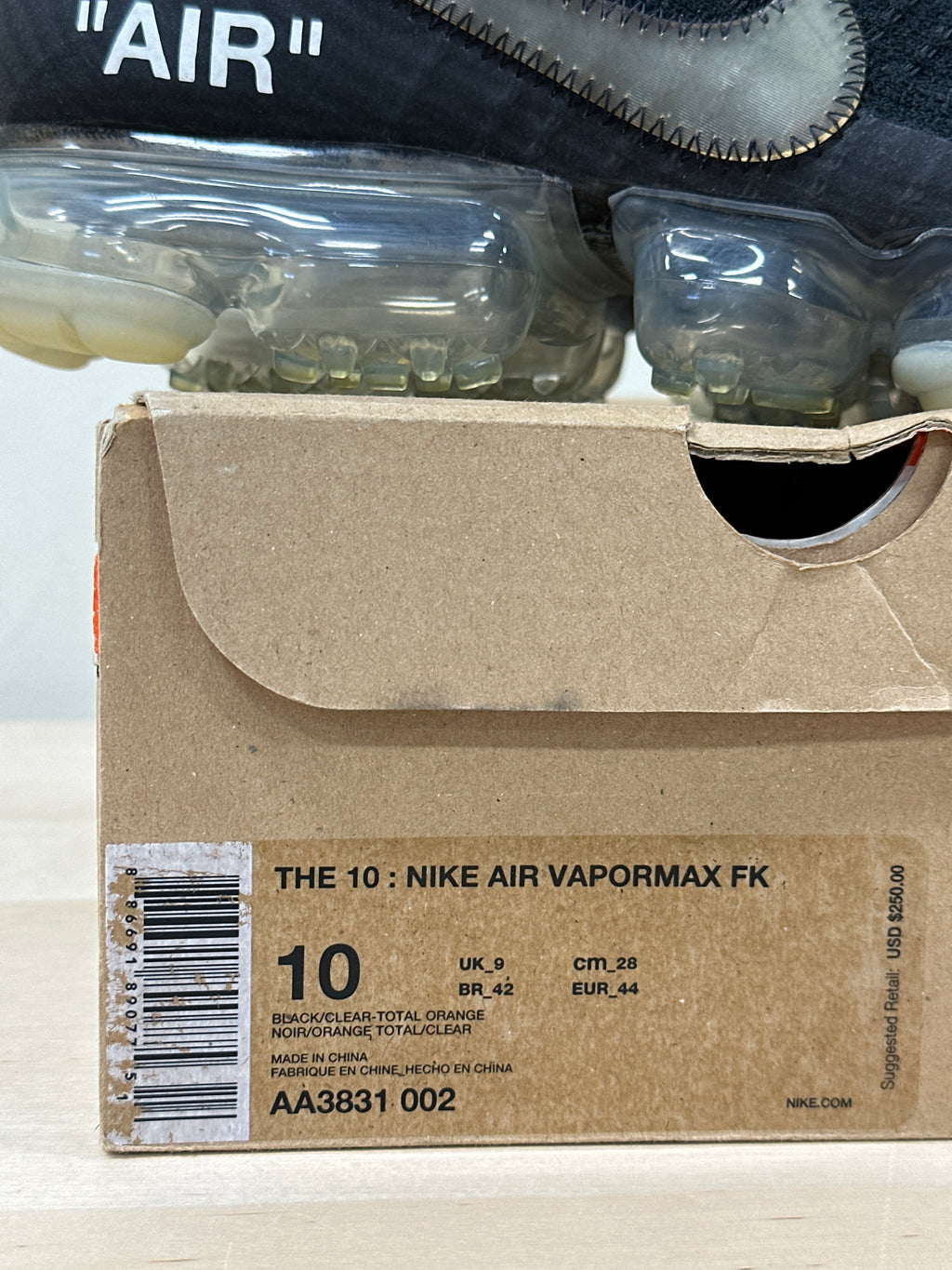 Nike Air VaporMax Off-White Black (2018) Sz 10