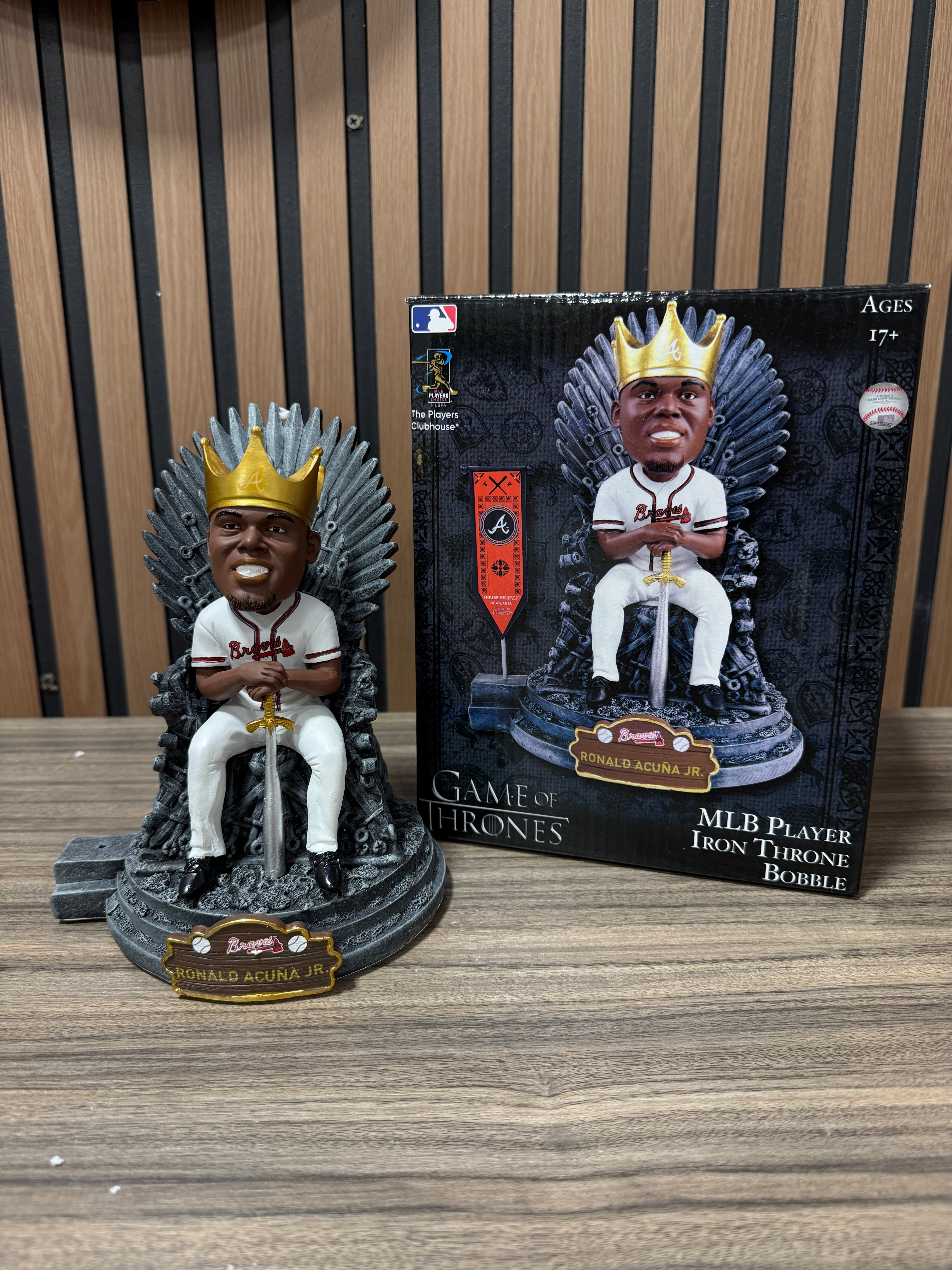 RONALD ACUNA JR Atlanta Braves Game of Thrones "Iron Throne" HBO Bobble Head* F