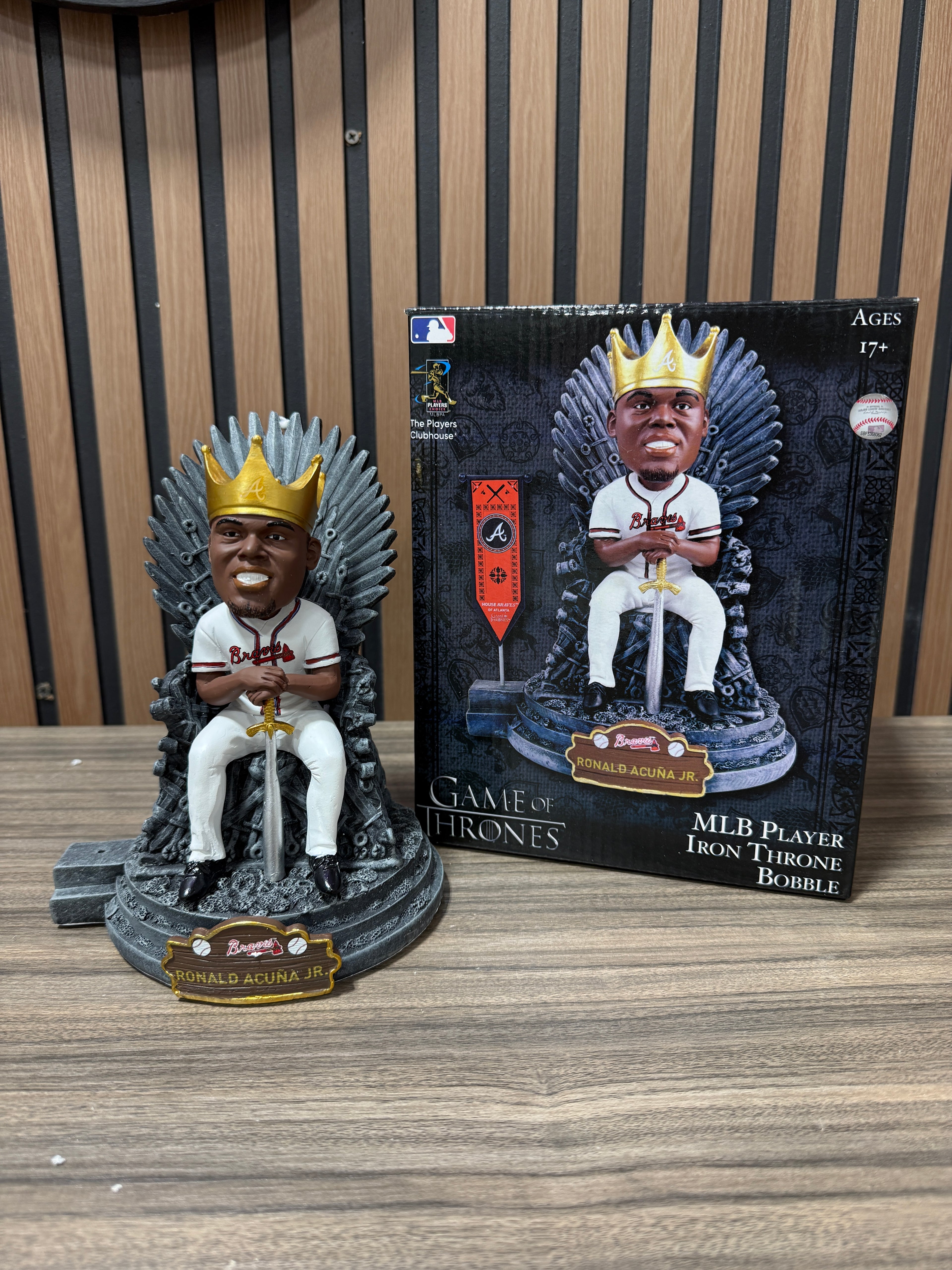 RONALD ACUNA JR Atlanta Braves Game of Thrones "Iron Throne" HBO Bobble Head* F