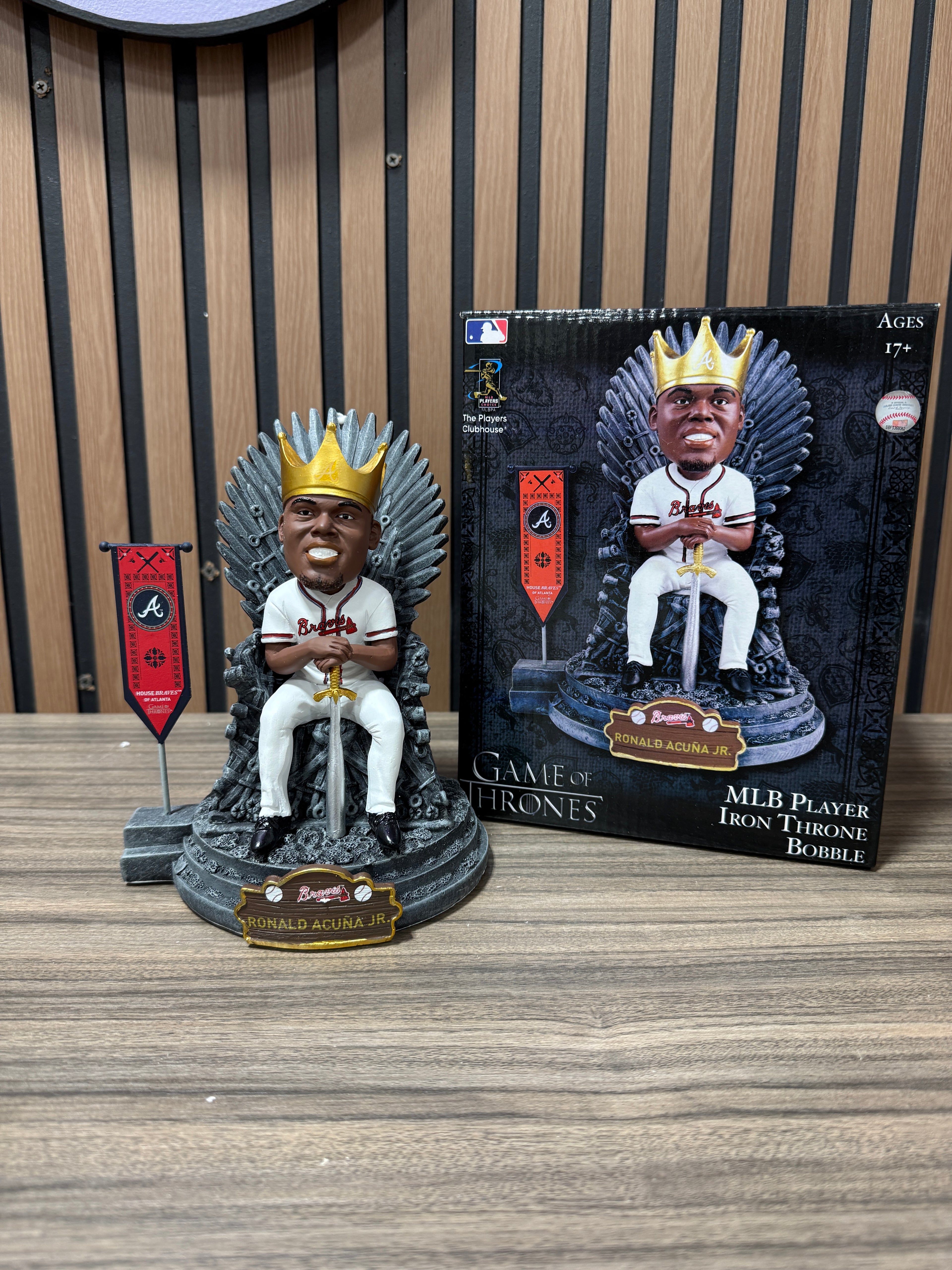 RONALD ACUNA JR Atlanta Braves Game of Thrones "Iron Throne" HBO Bobble Head* F