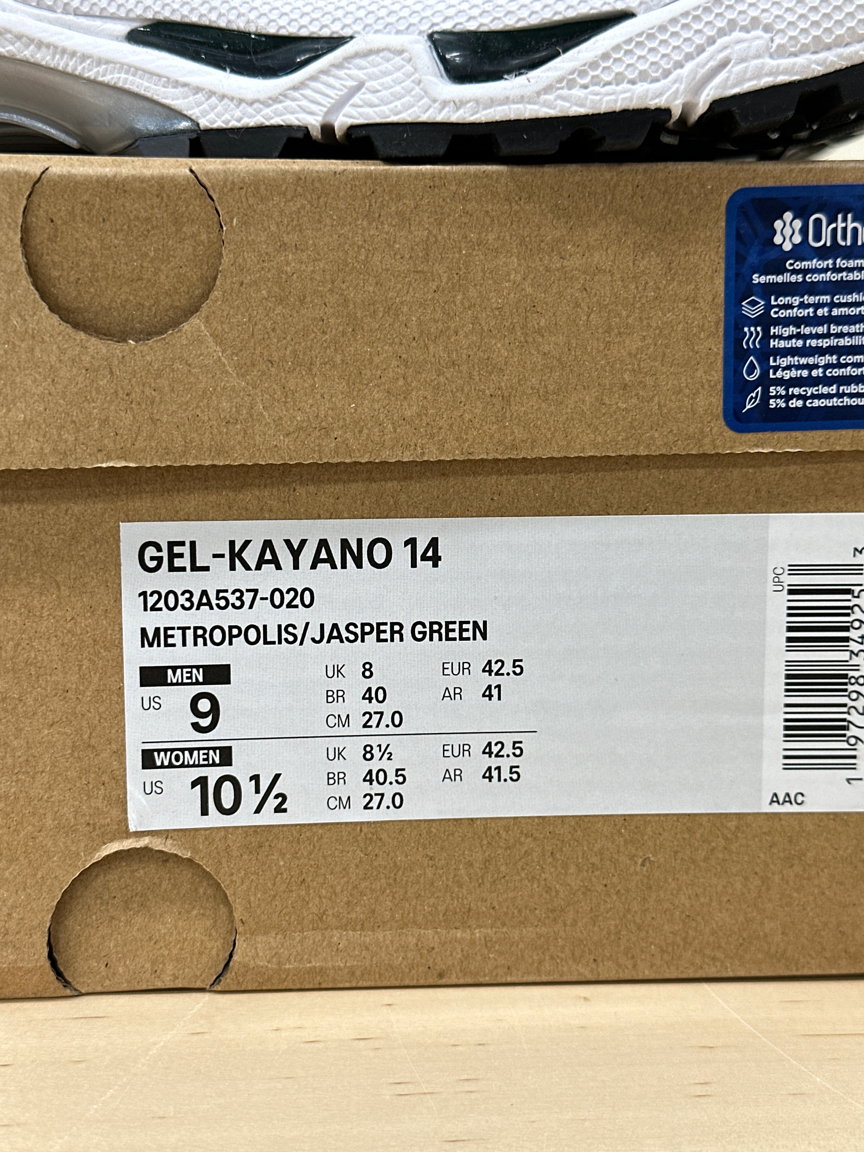 ASICS Gel- Kayano 41 "Jasper Green" Sz 9