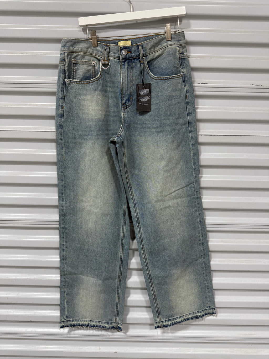 Commons Studios Washed Straight Denim Pant Jade Jeans Sz 32