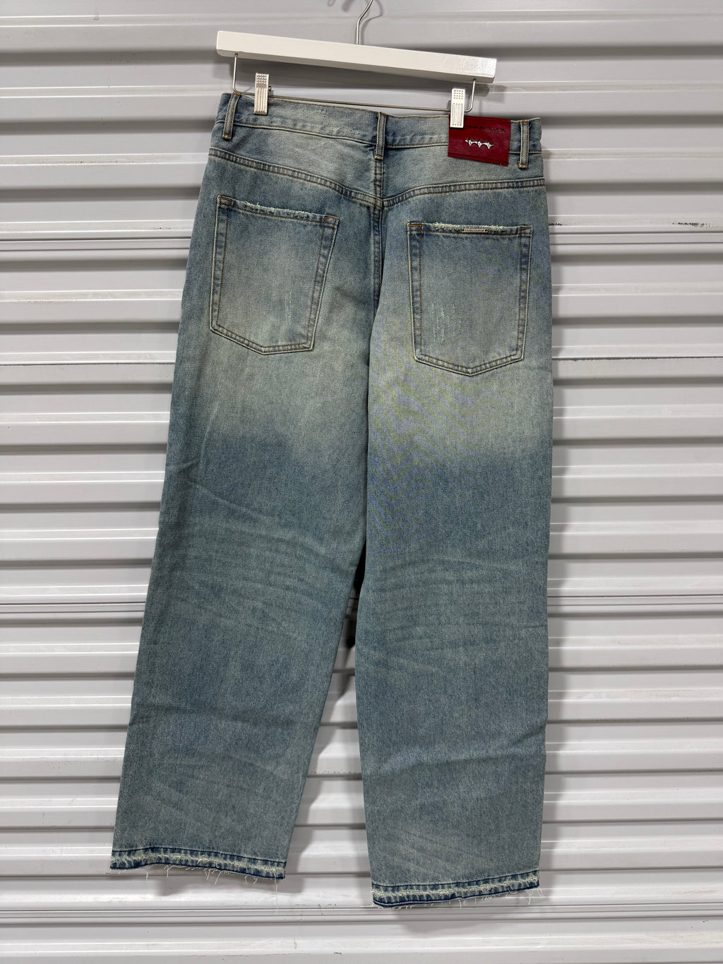 Commons Studios Washed Straight Denim Pant Jade Jeans Sz 32