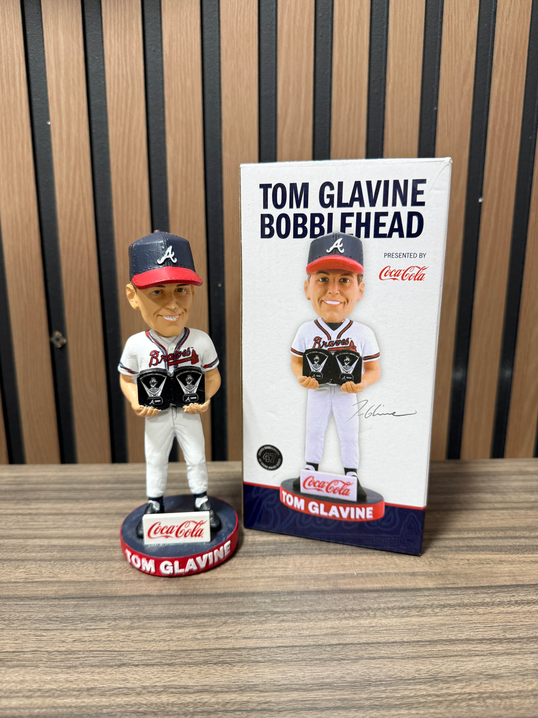 Tom Glavine 2022 Atlanta Braves Bobble head. Coca Cola Double Cy Young.