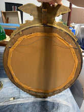 Load image into Gallery viewer, Large Antique Federal Eagle Convex Mirror Giltwood Bullseye Mirror
