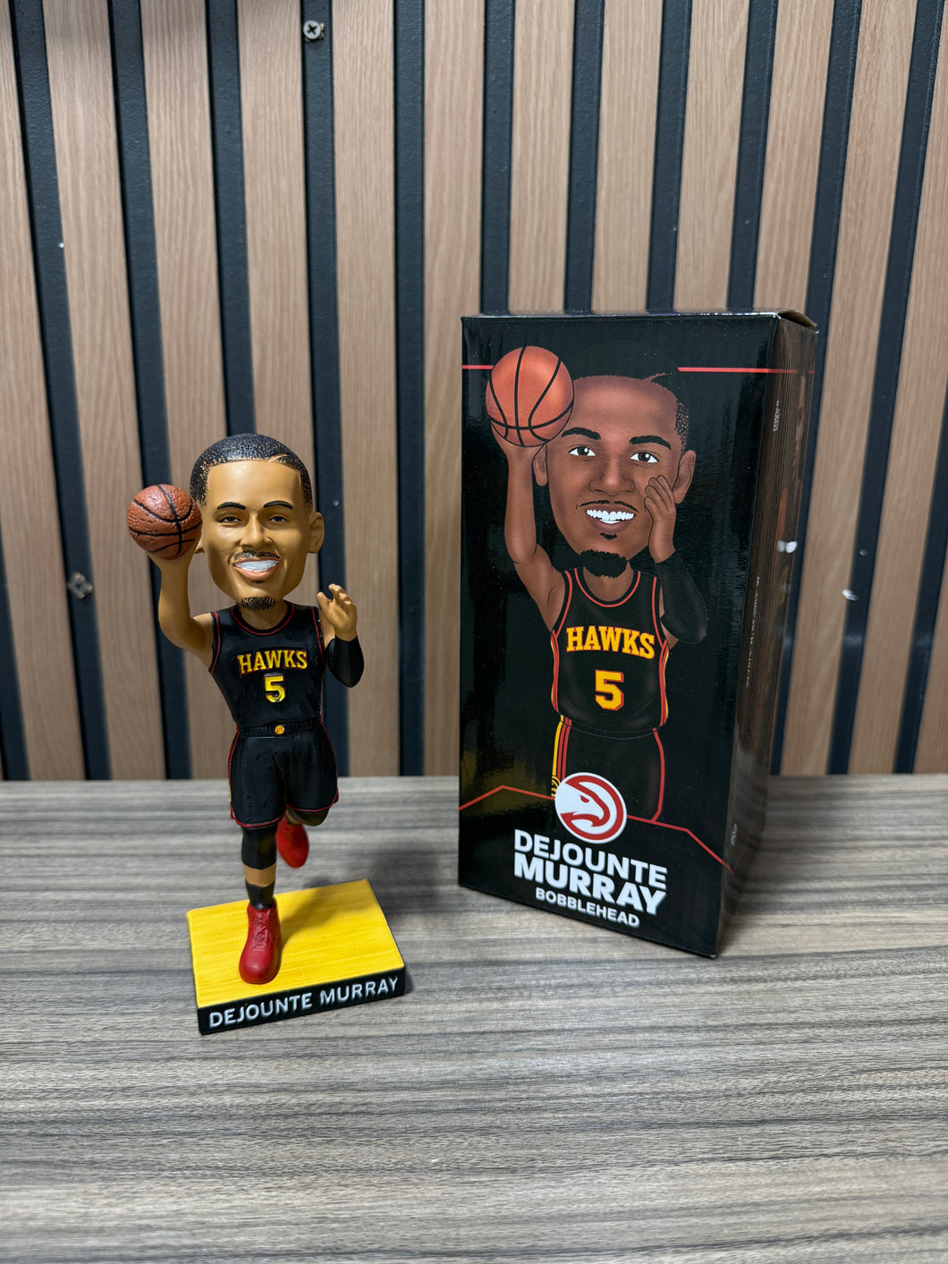 Dejounte Murray Atlanta Hawks Bobblehead NBA 2024 In BoxDejounte Murray Atlanta Hawks Bobblehead NBA 2024 In Box