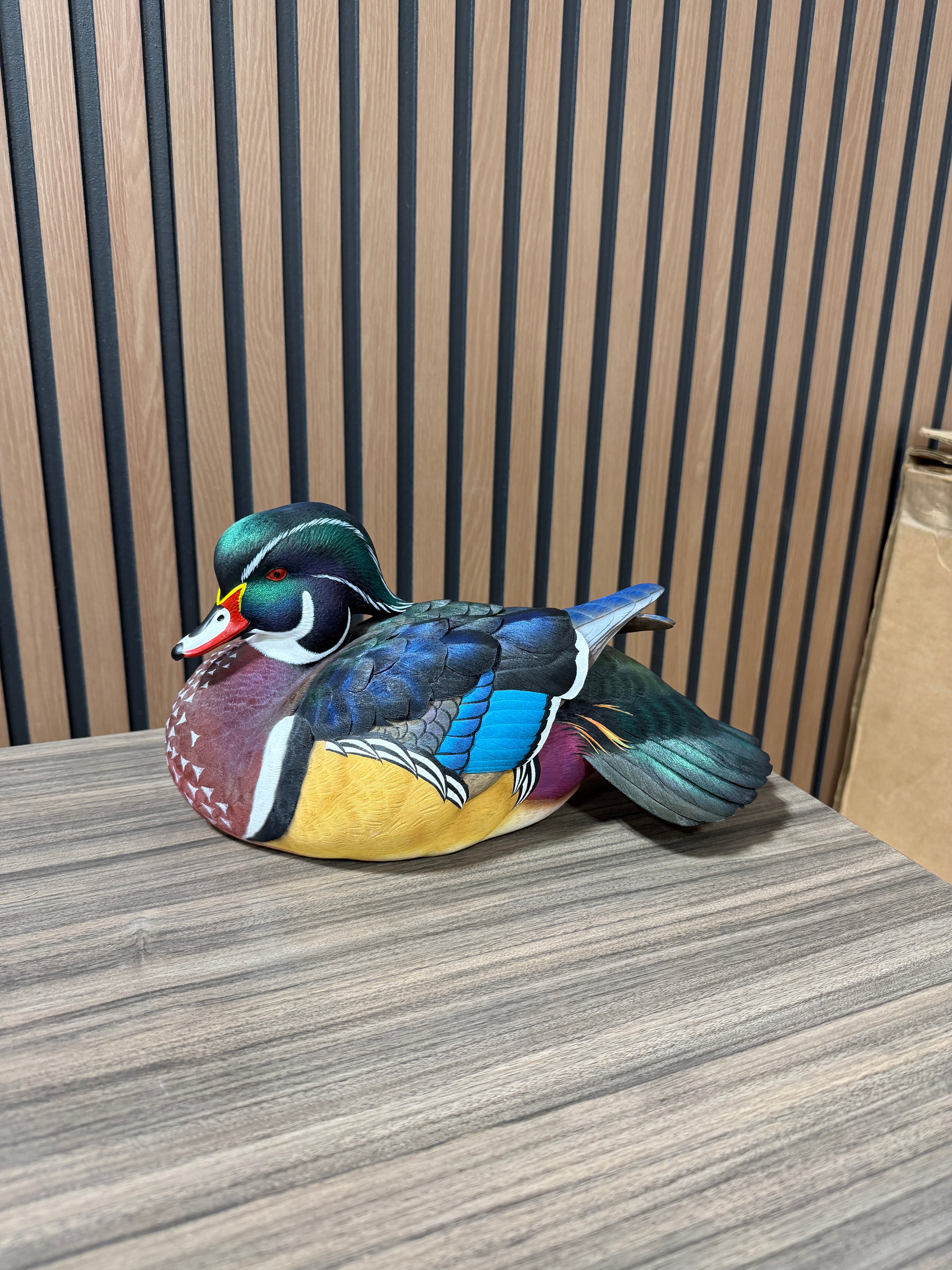 Ducks Unlimited Wood Duck Drake Full Size Decoy by Jett Brunet 2015