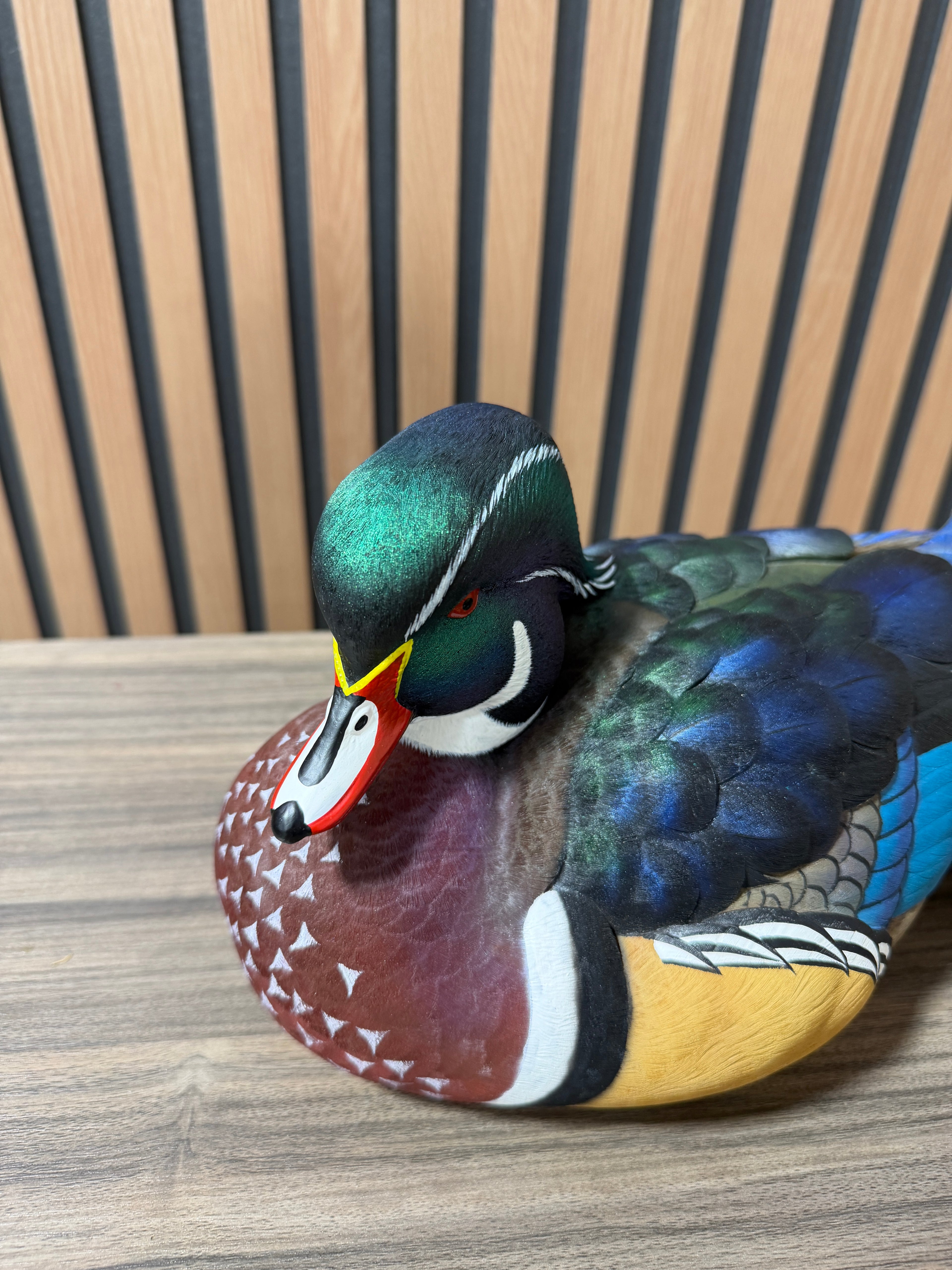 Ducks Unlimited Wood Duck Drake Full Size Decoy by Jett Brunet 2015