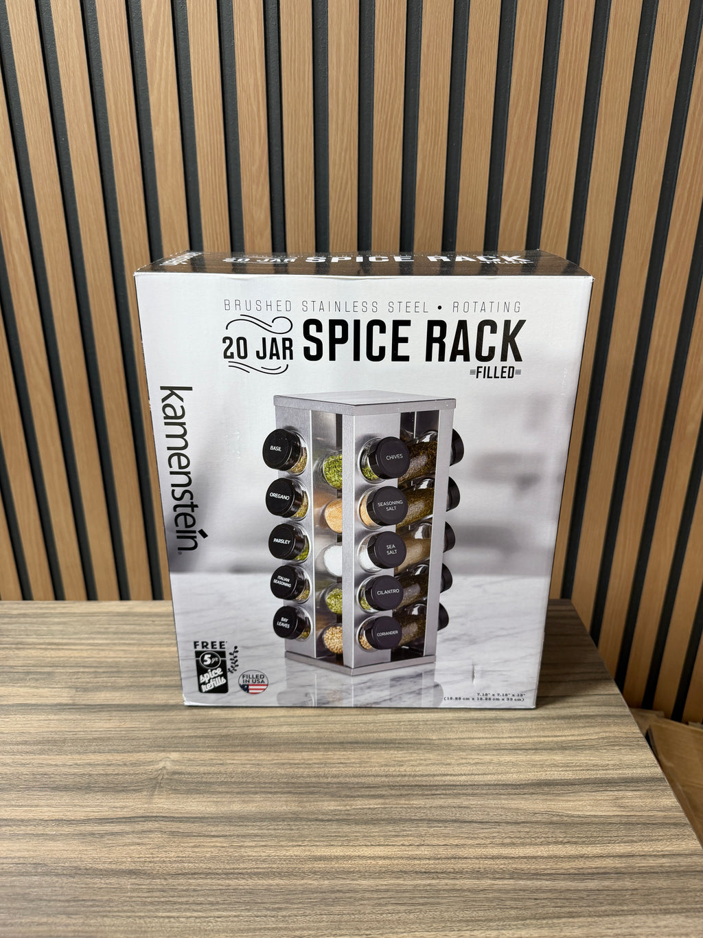 Kamenstein 20 Jar Spice Rack FILLED