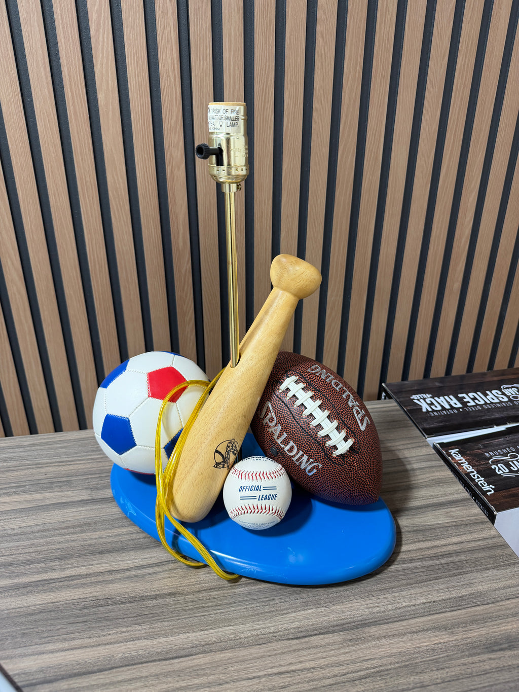 Vintage Spalding Sports Themed Lamp