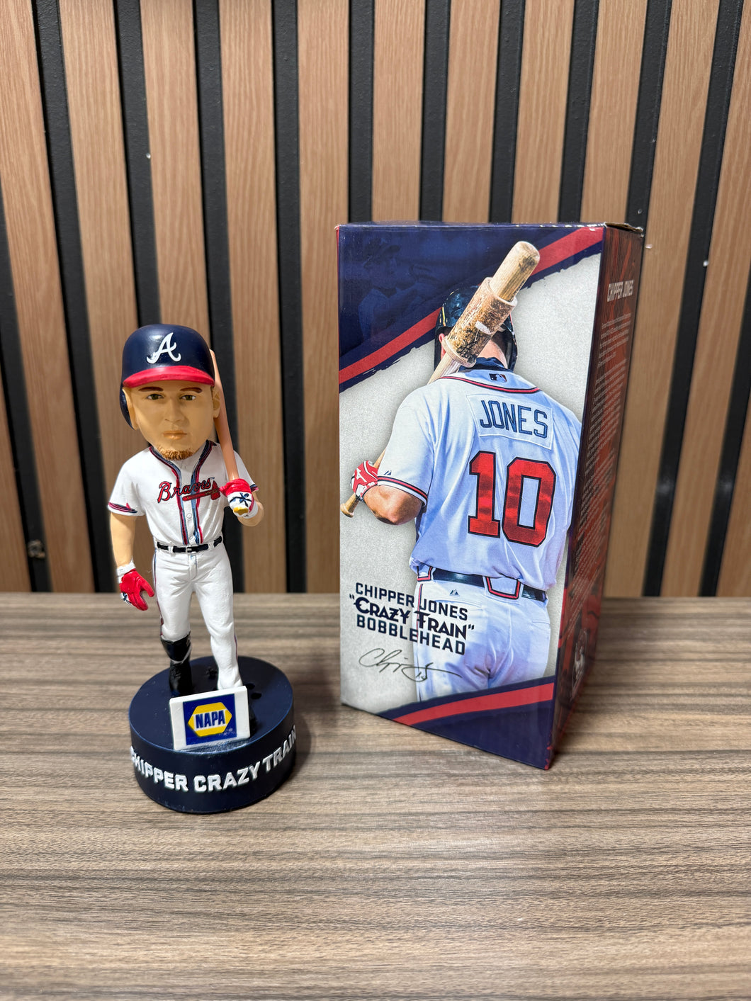 Atlanta Braves Chipper Jones Crazy Train Bobblehead 2018
