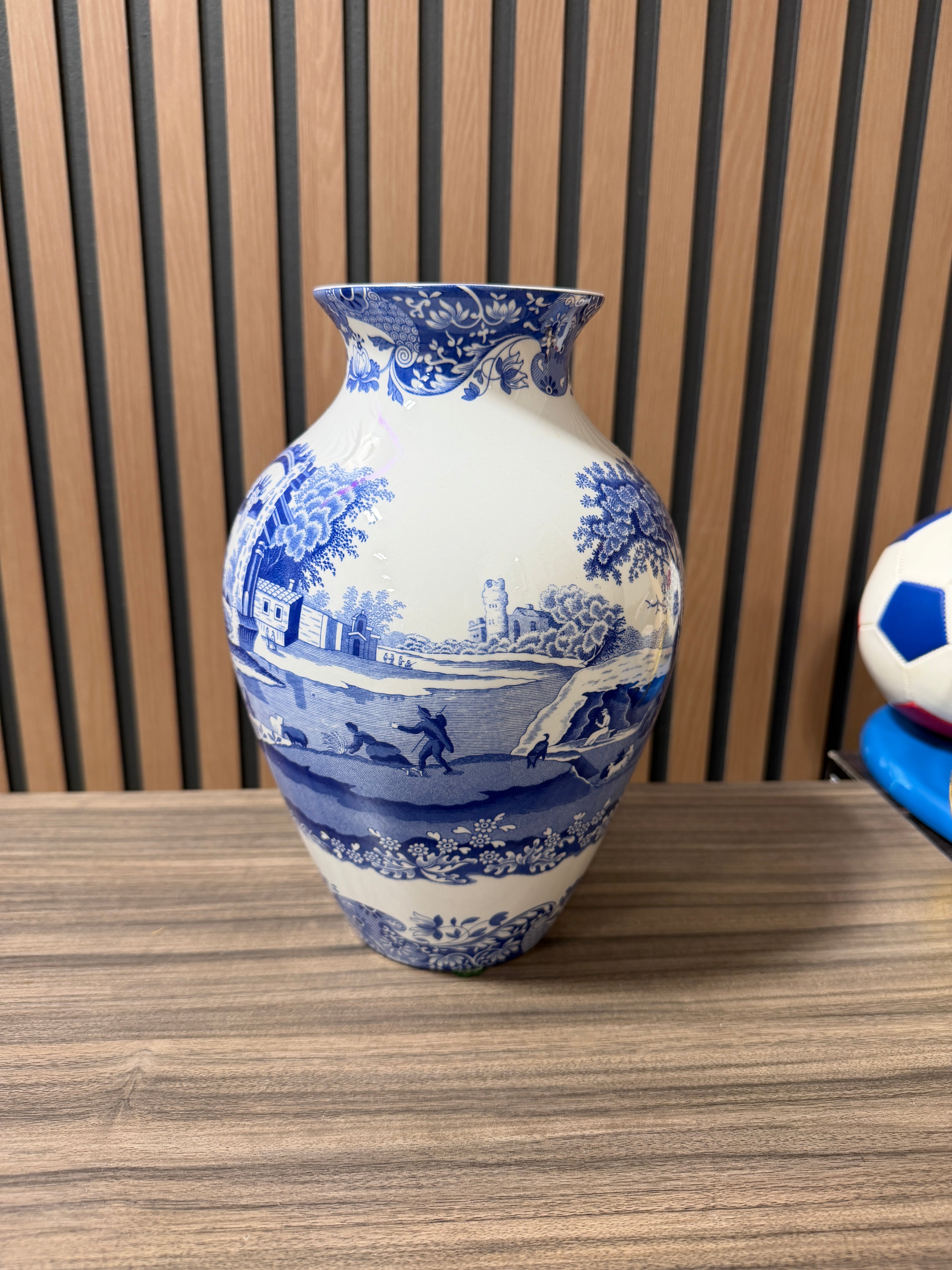 Vintage Spode Blue Italian Baluster Vase England 1996