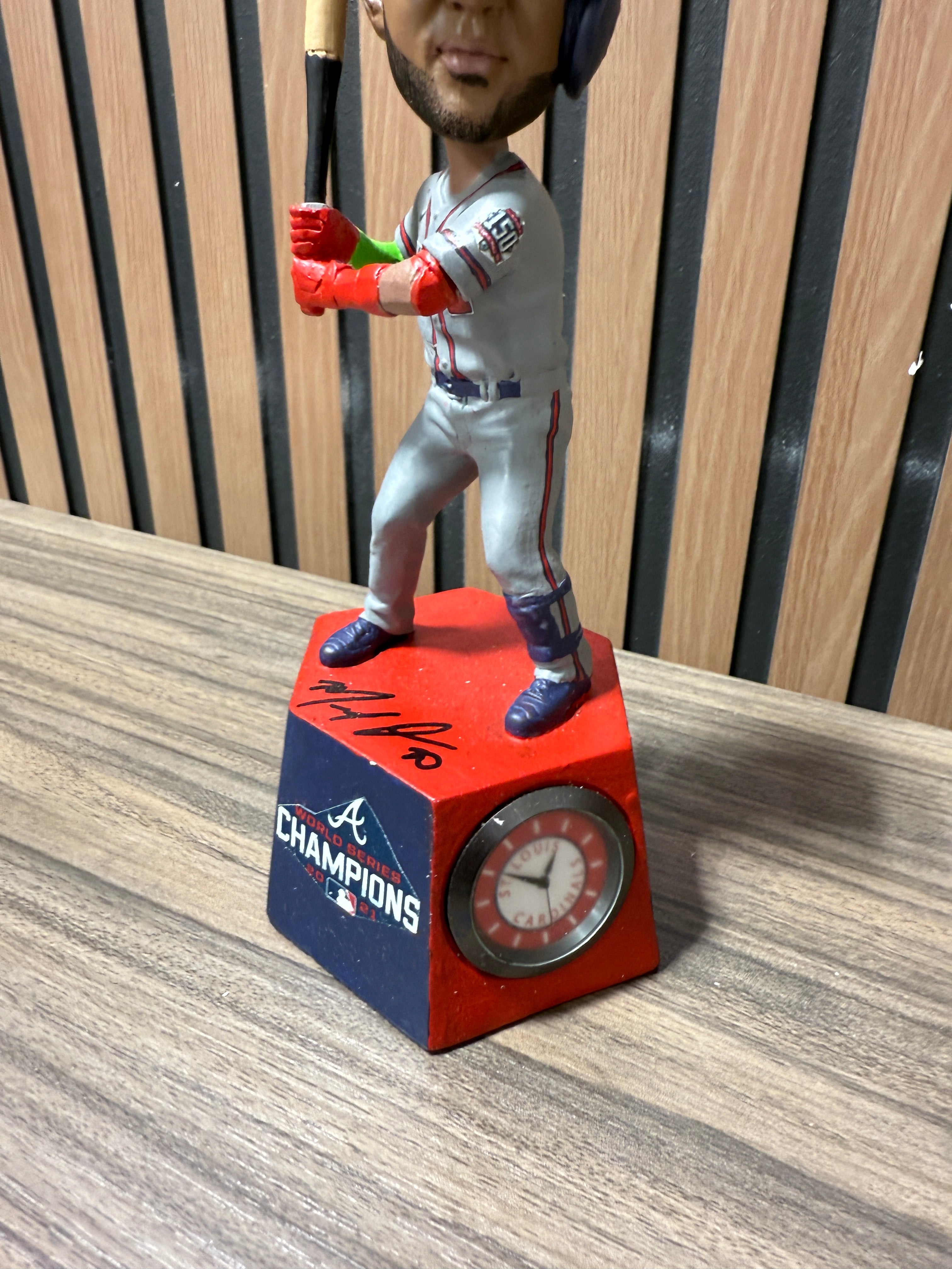 SIGNED Ozuna Bobblehead painted