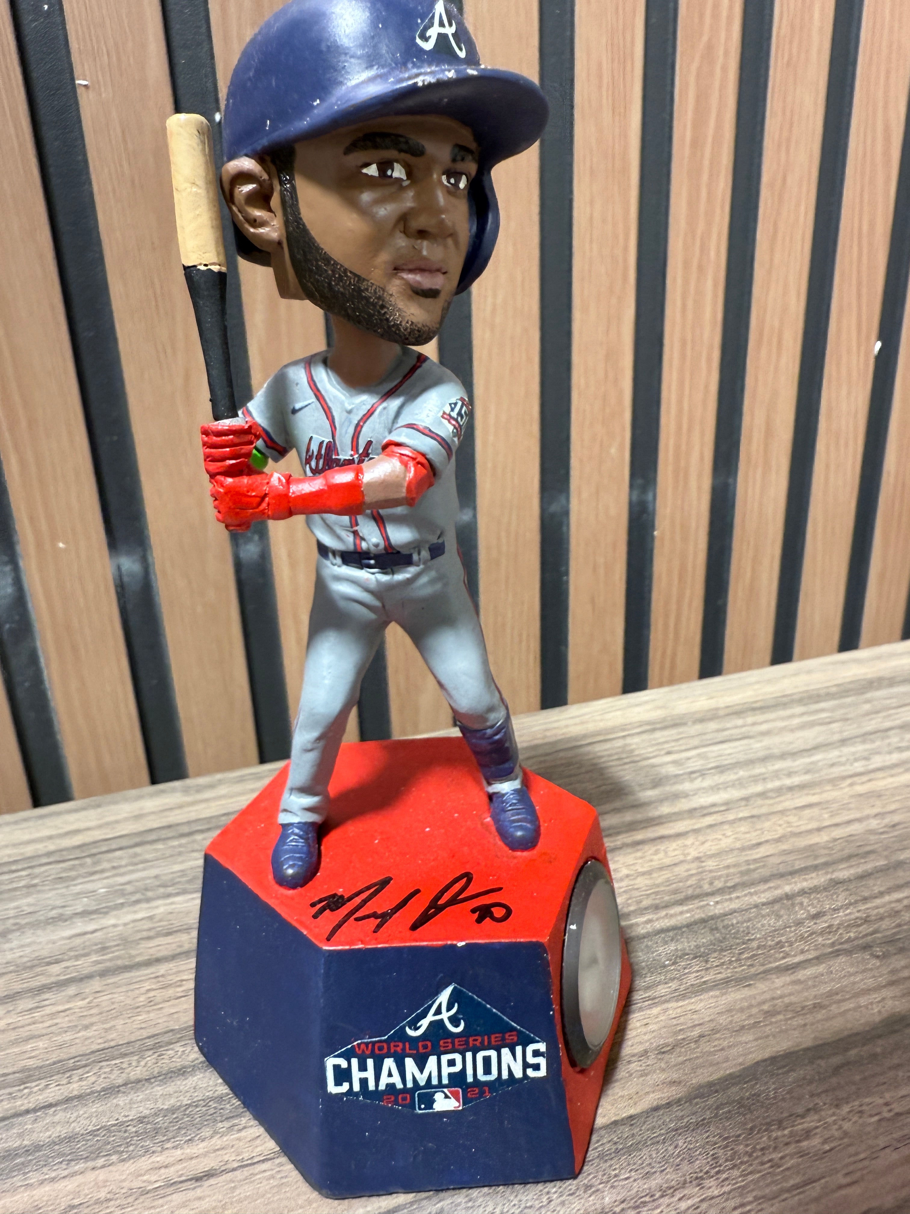 SIGNED Ozuna Bobblehead painted