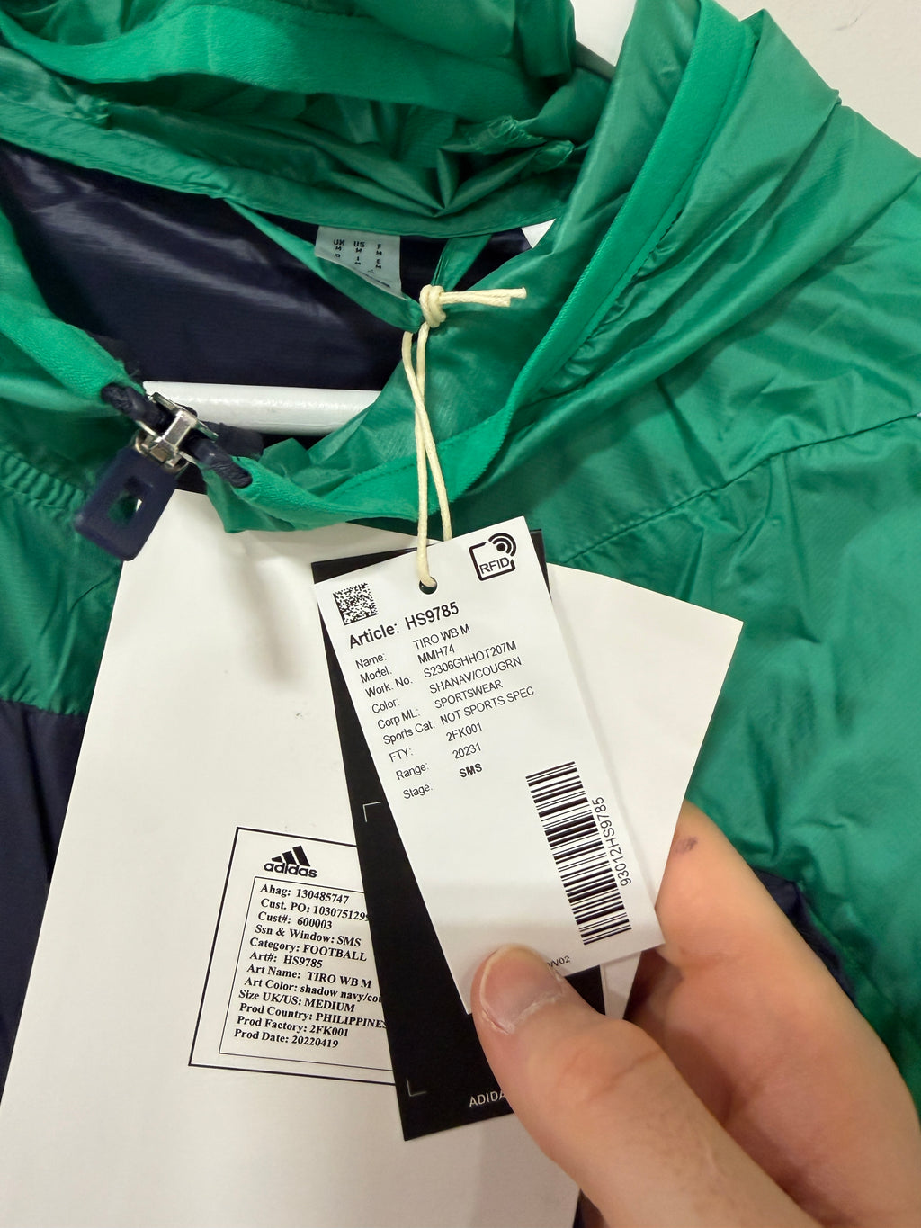 Adidas Tiro Windbreaker Men's – Shade Navy/Cyan
