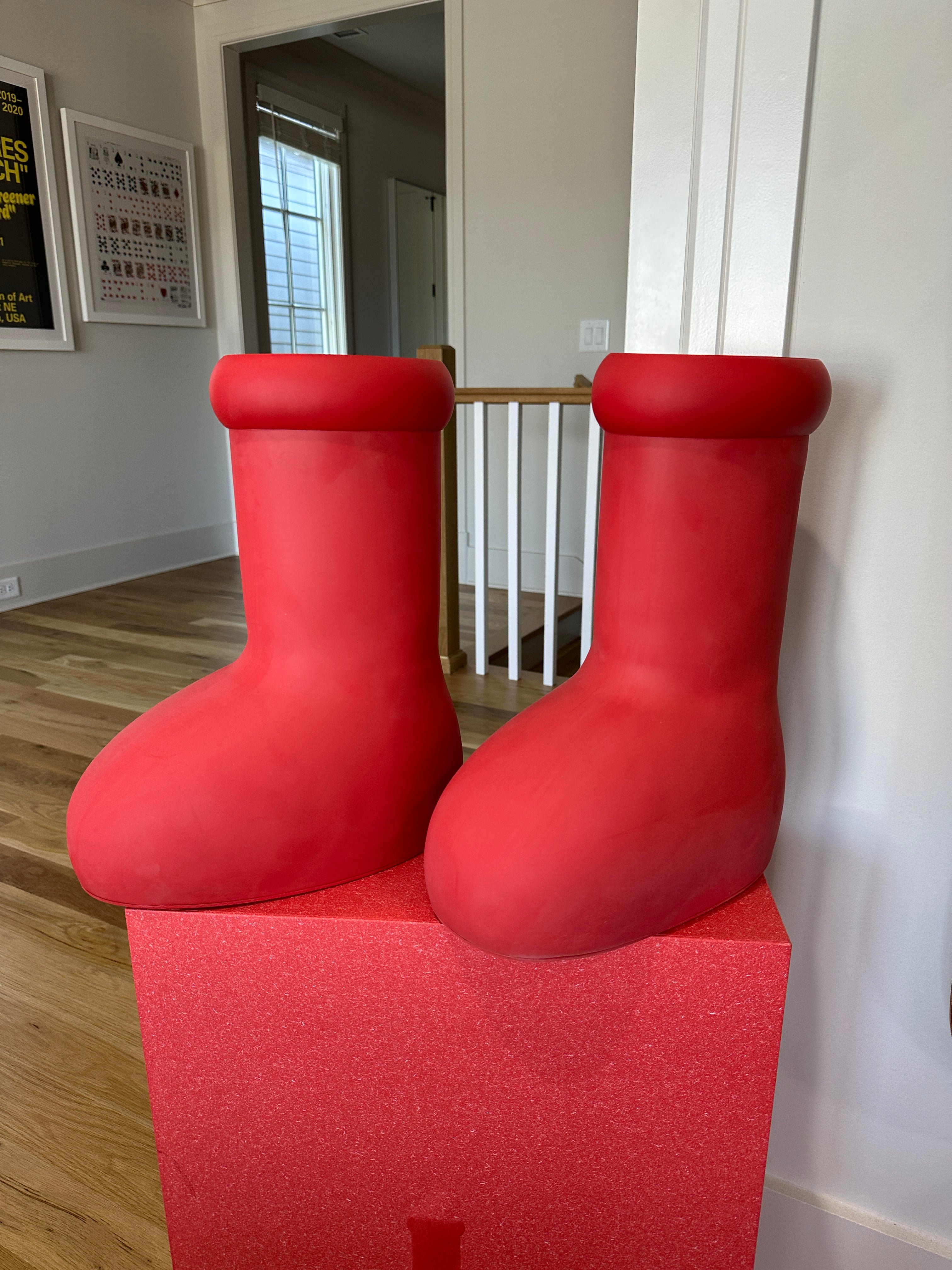 MSCHF Big Red Boot Sz 9