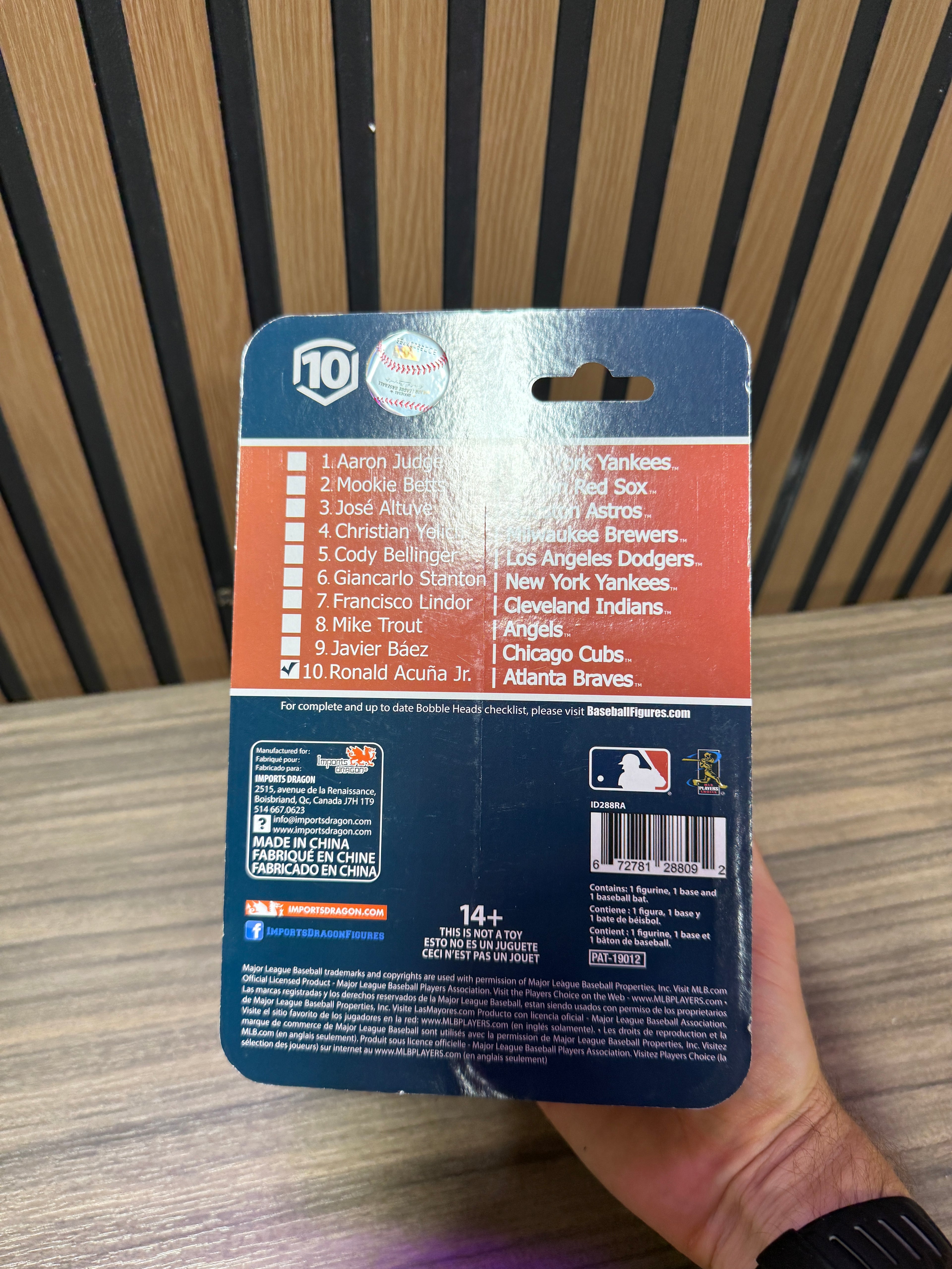 Ronald Acuna Jr. Atlanta Braves Imports Dragon Bobblehead Figure