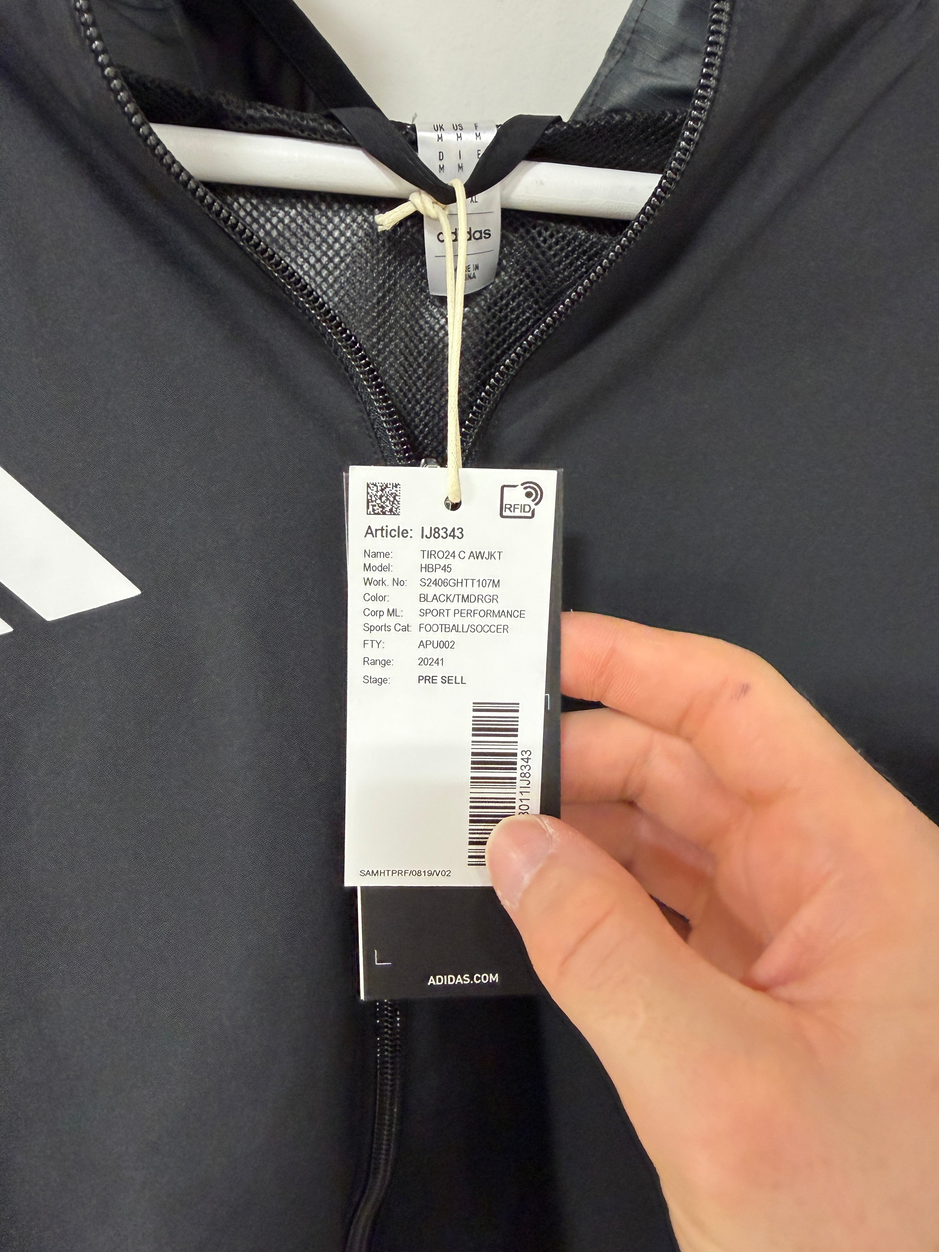 Adidas Tiro 24 Club All-Weather Jacket Sz Medium (Fits Big)