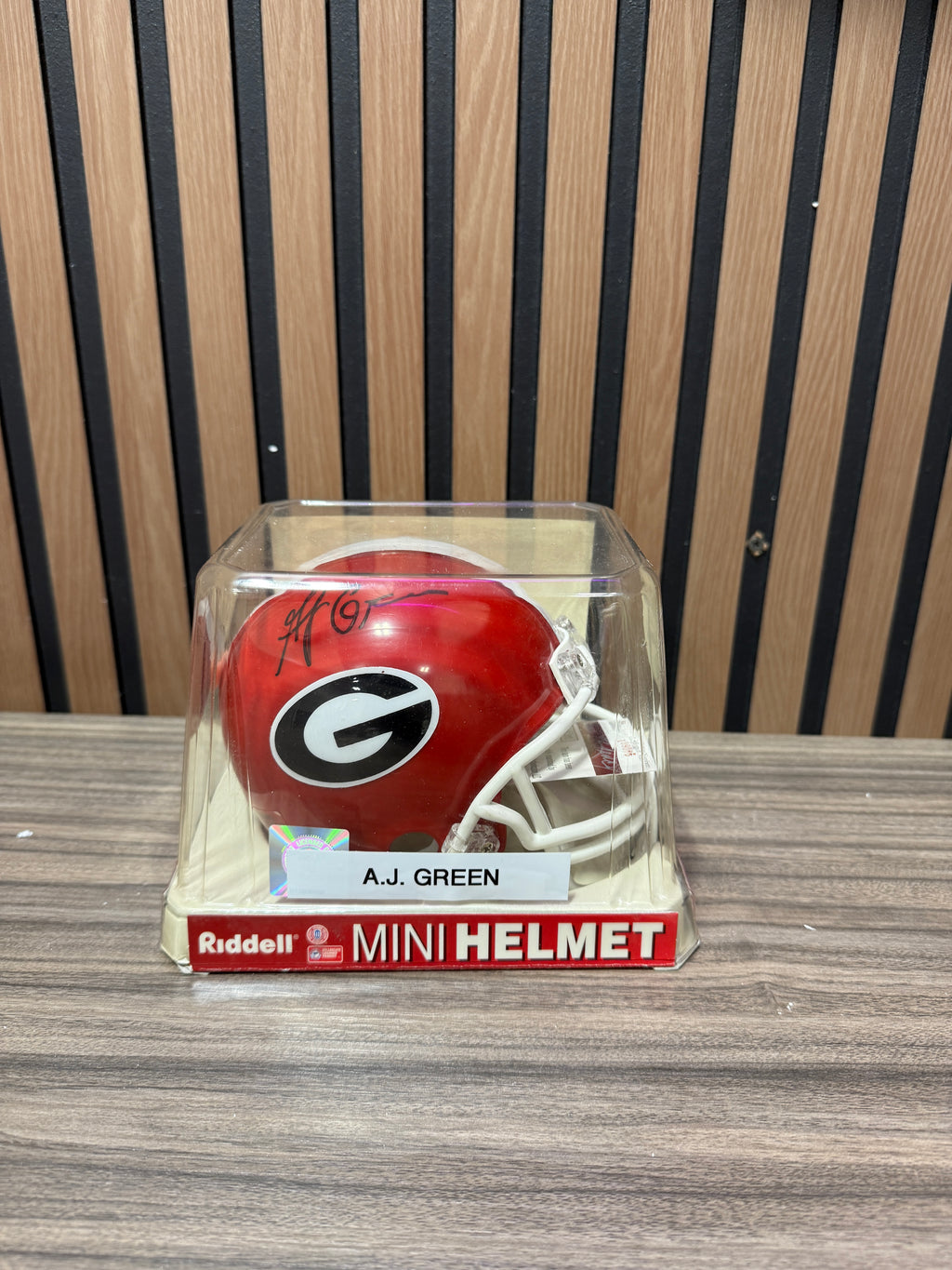 AJ Green Autographed/Signed Georgia Bulldogs Speed Mini Helmet