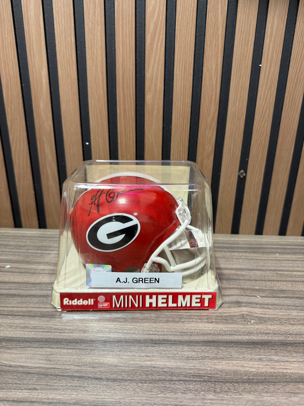 AJ Green Autographed/Signed Georgia Bulldogs Speed Mini Helmet