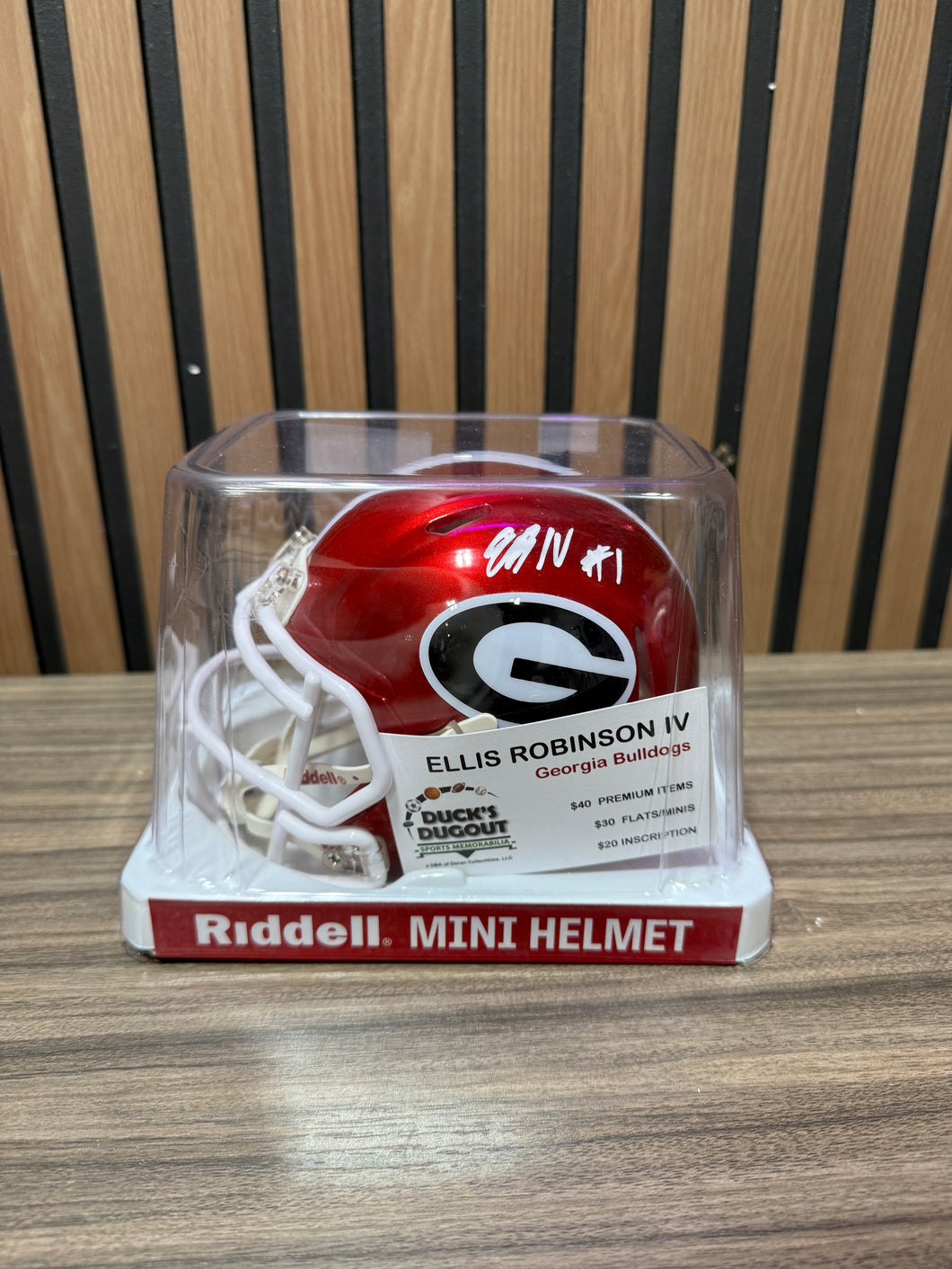 ELLIS ROBINSON IV SIGNED GEORGIA BULLDOGS MINI HELMET