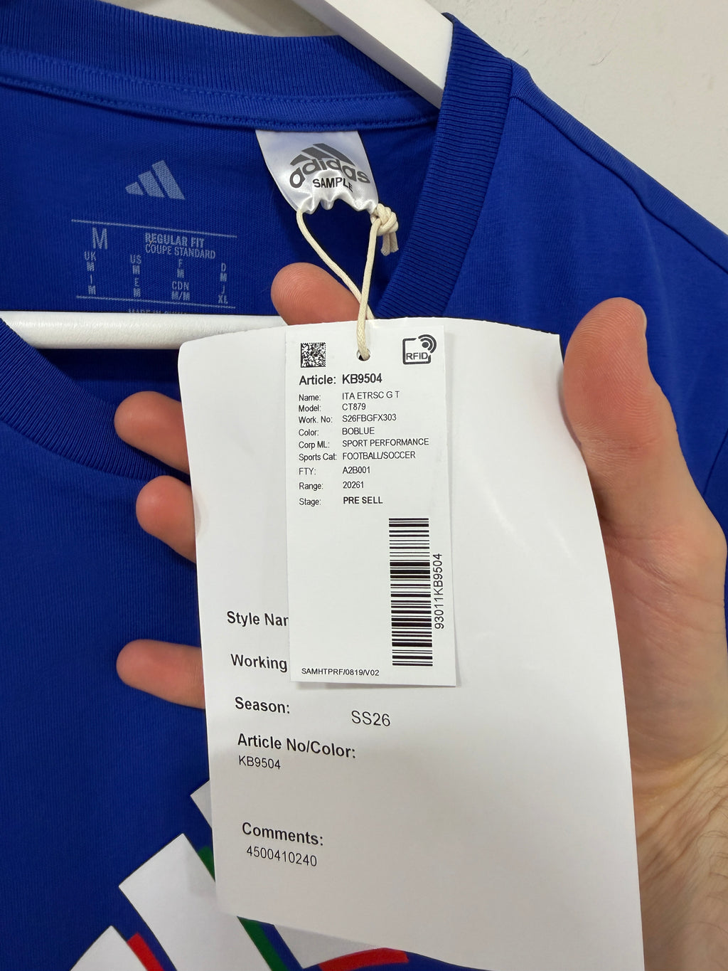 Adidas Italy Etrusco Graphic Tee Sz Mens MEdium