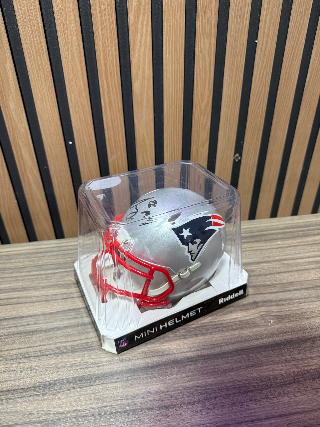 Sony Michel Autographed New England Patriots Mini Helmet