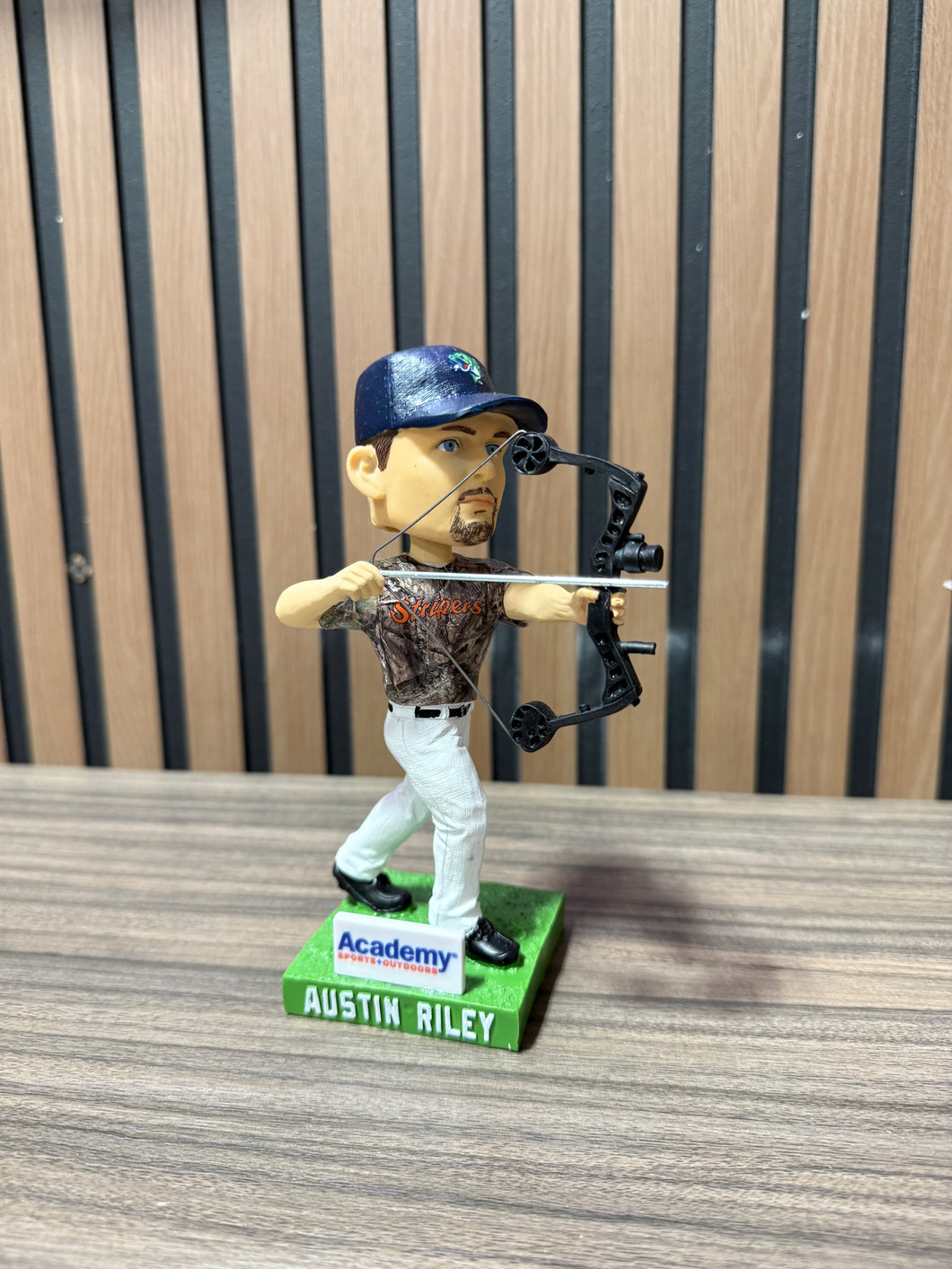 Atlanta Braves Gwinnett Stripers Austin Riley Bow Hunter Bobblehead No Box