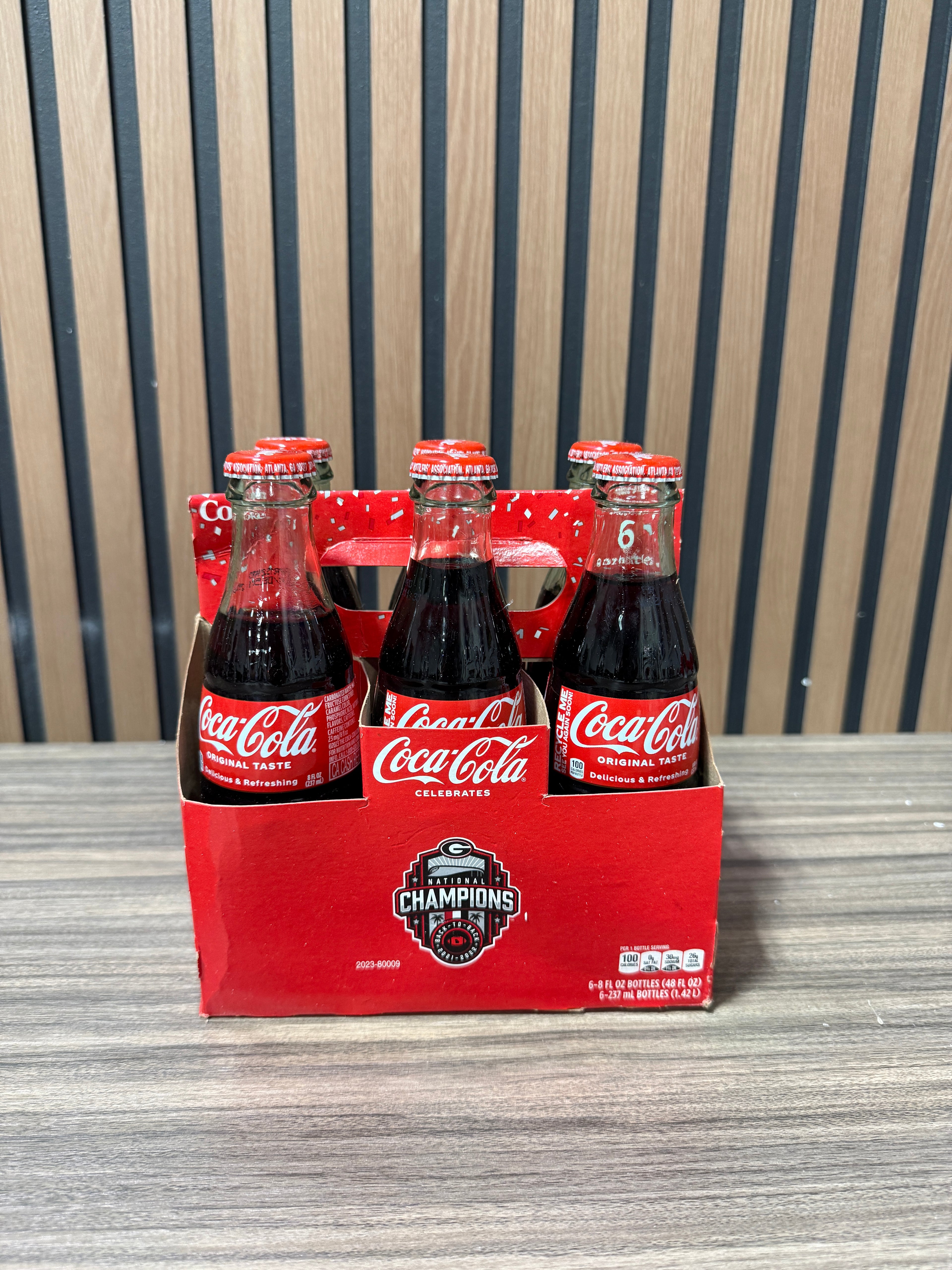 Georgia Bulldogs 2021 UGA National Championship Coca-Cola Glass 6 Pack Collector