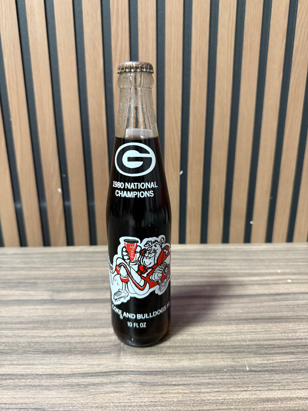 1980 Georgia Bulldogs NATIONAL CHAMPIONS UNOPENED COCA-COLA BOTTLE