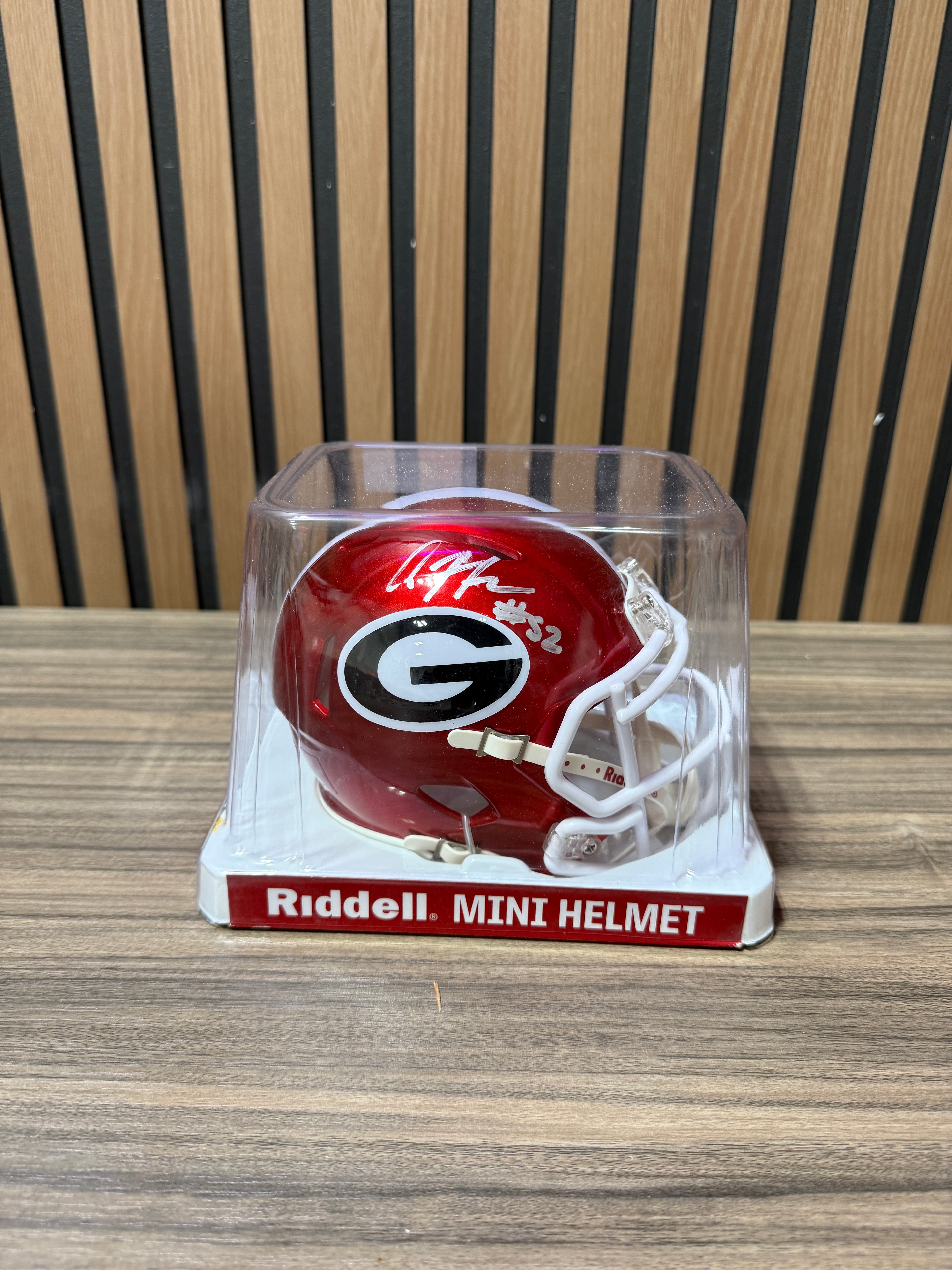Amarlo Herrera Georgia Bulldogs Signed Mini Helmet