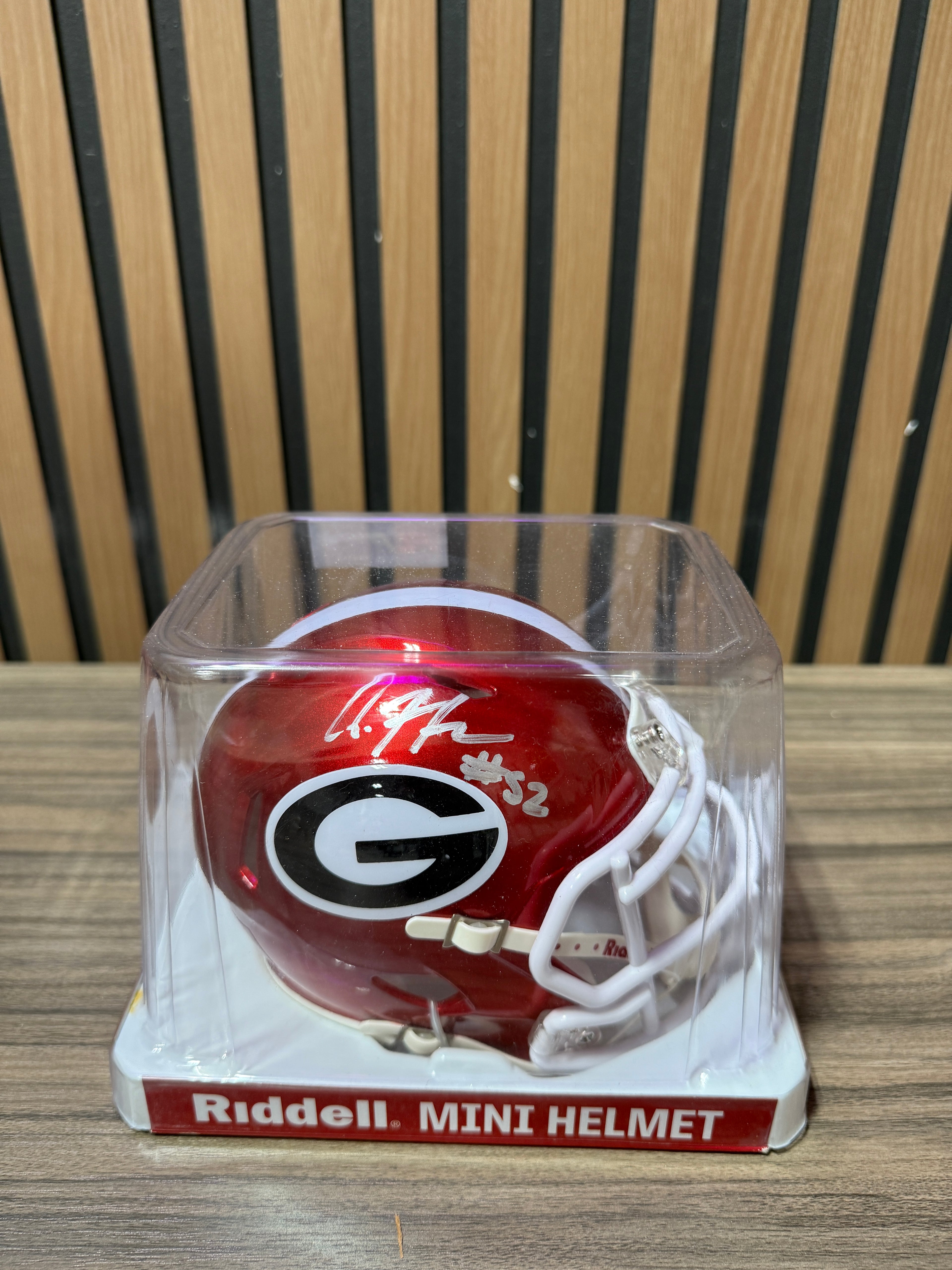 Amarlo Herrera Georgia Bulldogs Signed Mini Helmet