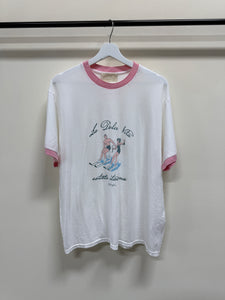 545 T-Shirt White/Pink Sz M