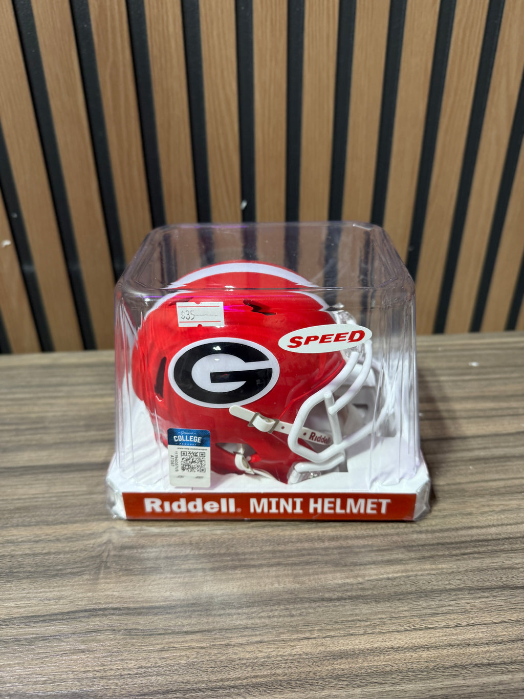 KEITH MARSHALL HAND SIGNED GEORGIA BULLDOGS MINI HELMET