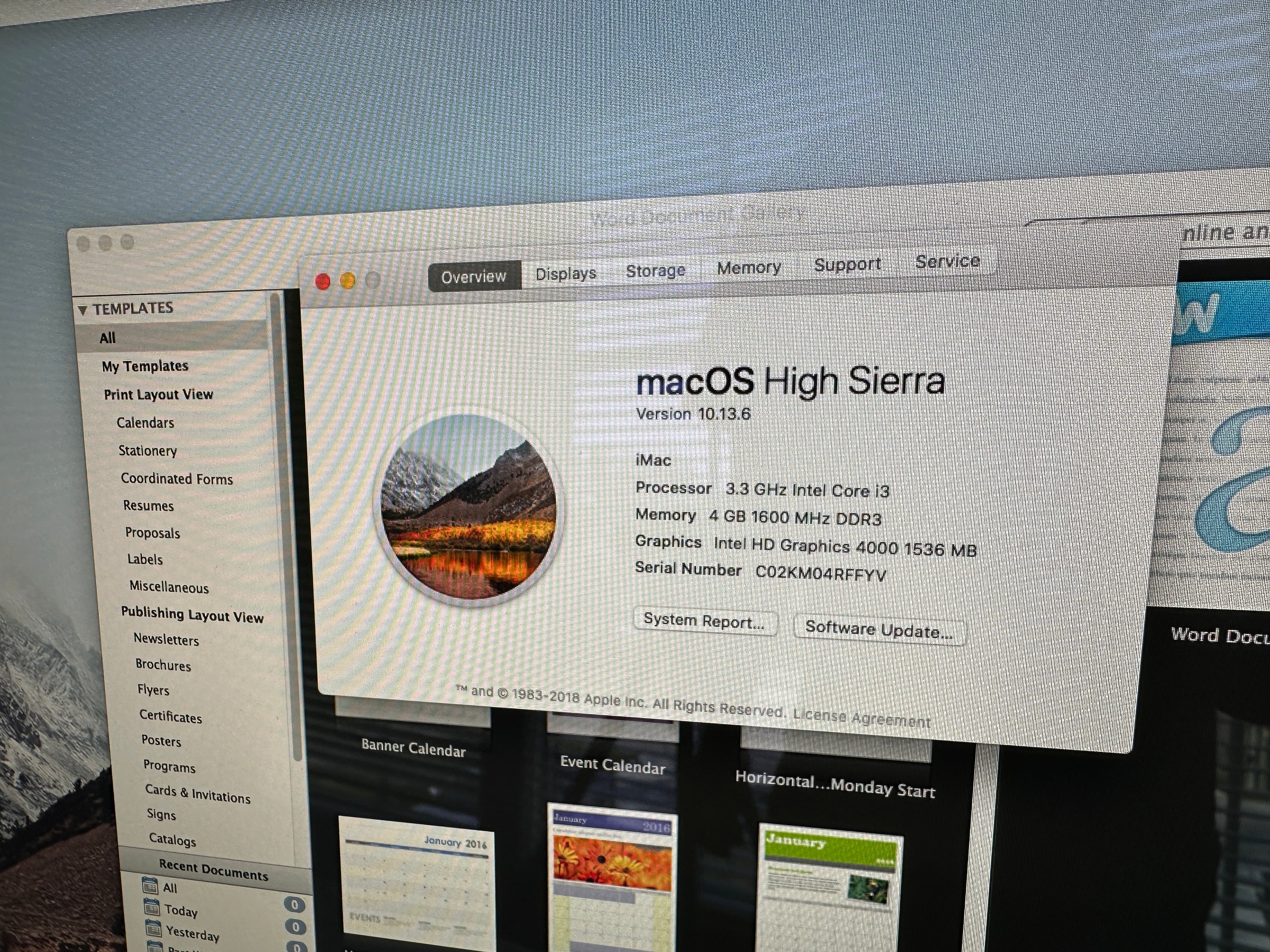 iMac CORE i3 ULTRA SLIM BODY 21.5"
