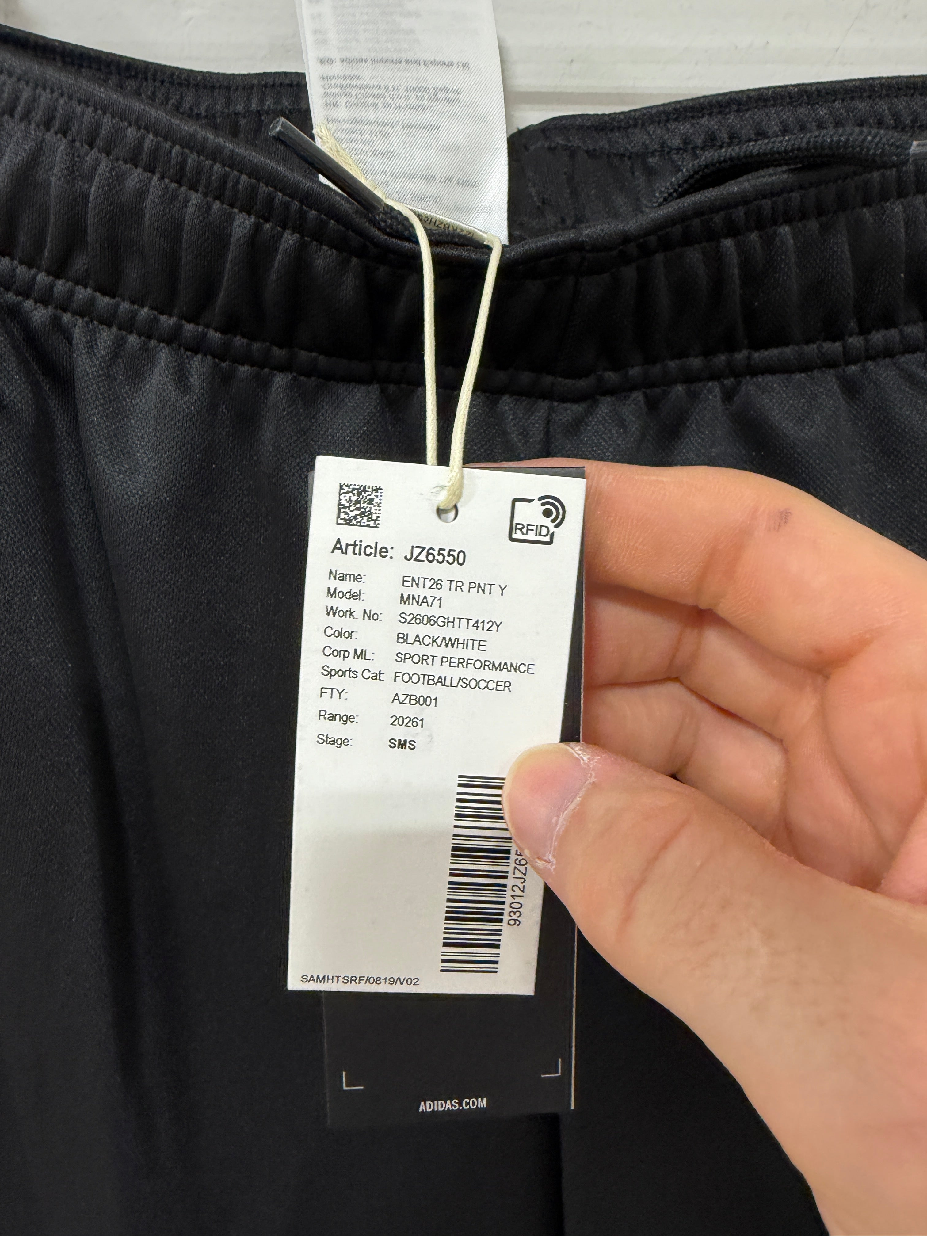 Adidas Entrada 26 Track Pants Youth – Black/White