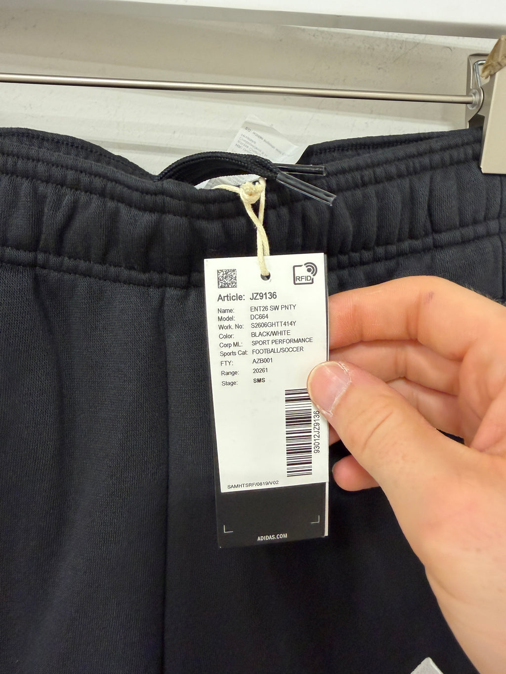 Adidas Entrada 26 Sweatpants Youth – Black/White