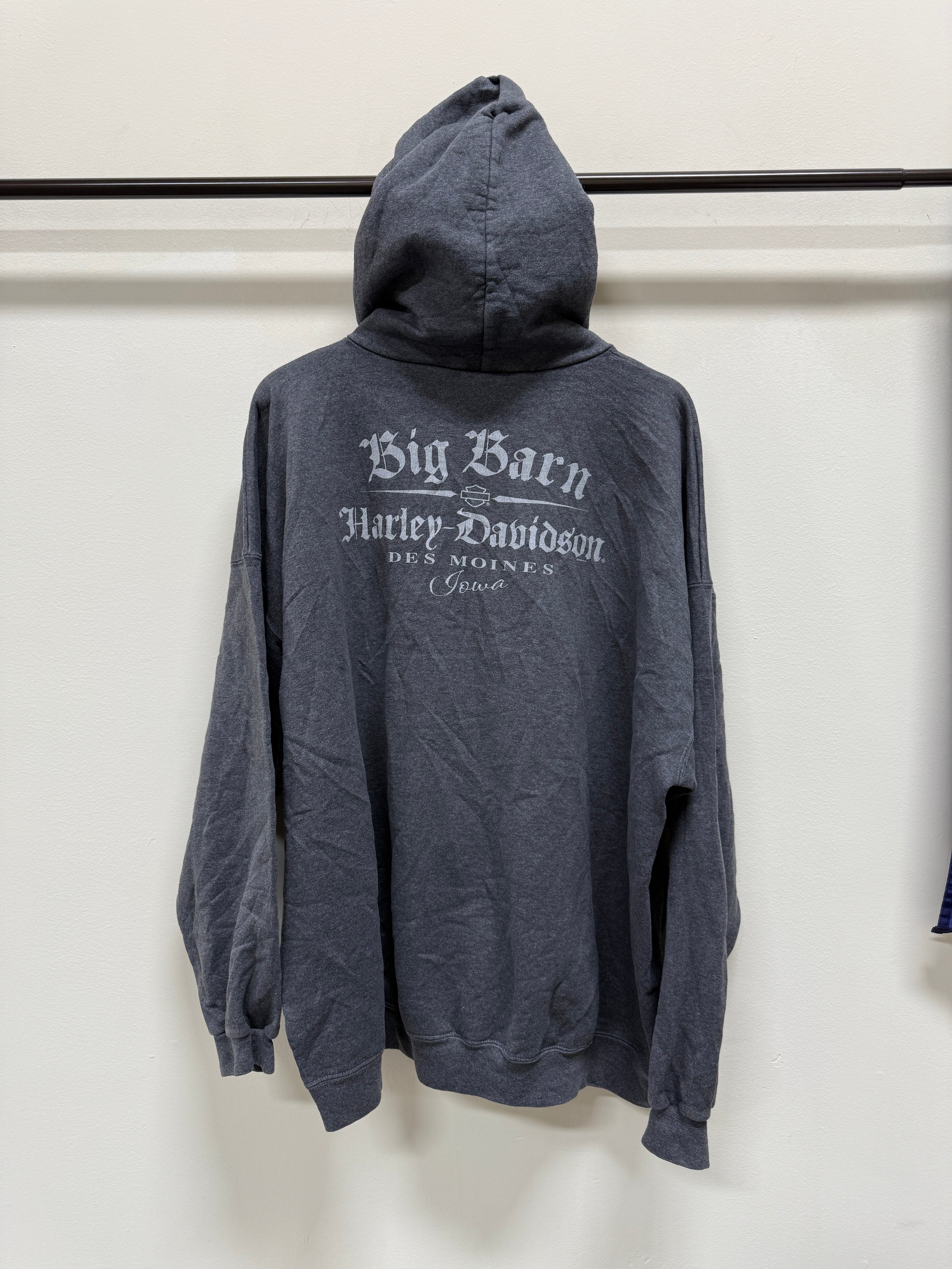 Harley Davidson Big Barn Hoodie Sz 2XL