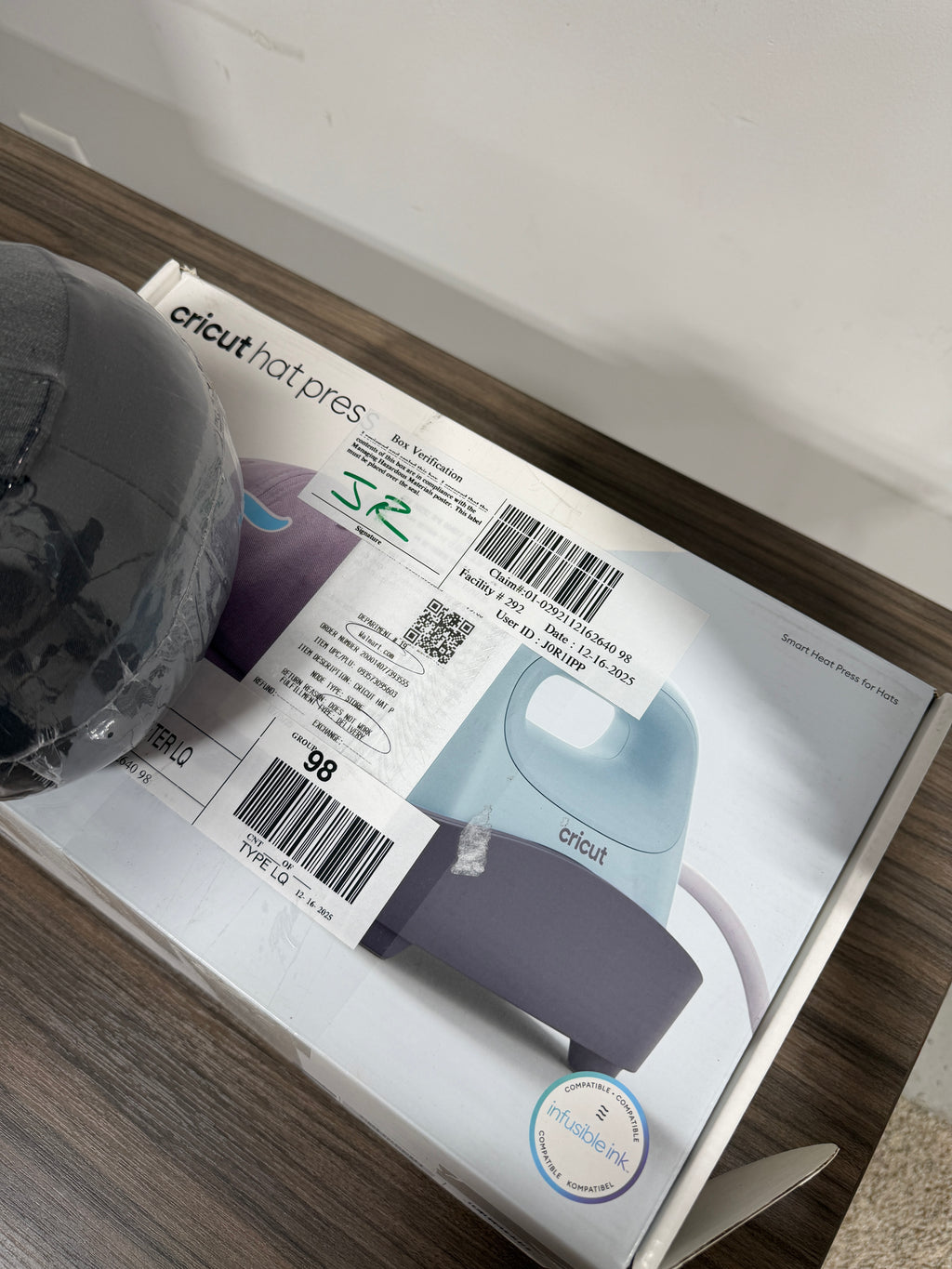Cricut Hat Press Smart Heat Press Zen Blue