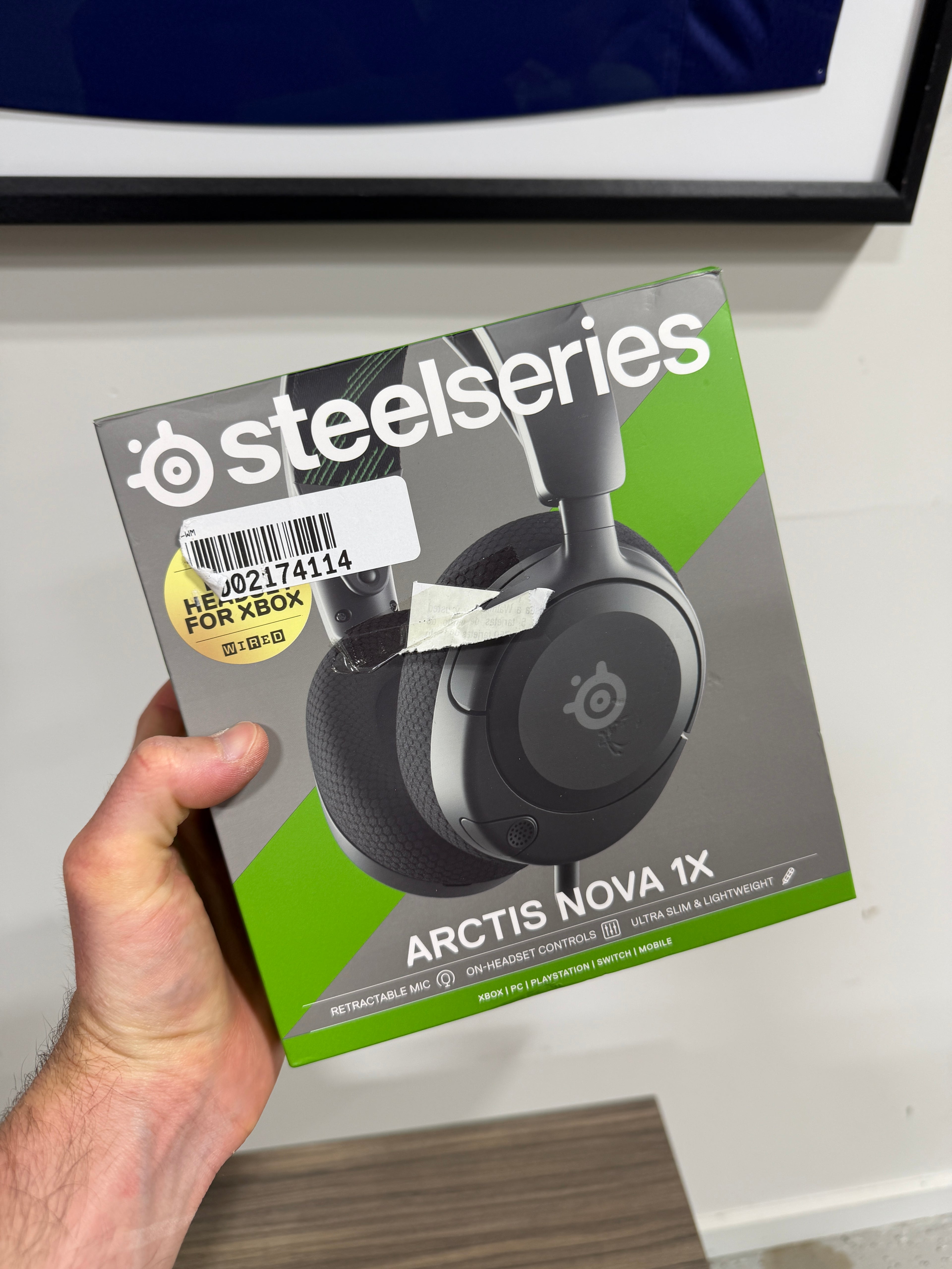 SteelSeries Arctis Nova 1 Ultra Slim Lightweight Gaming Headset Black 3.5mm Jack