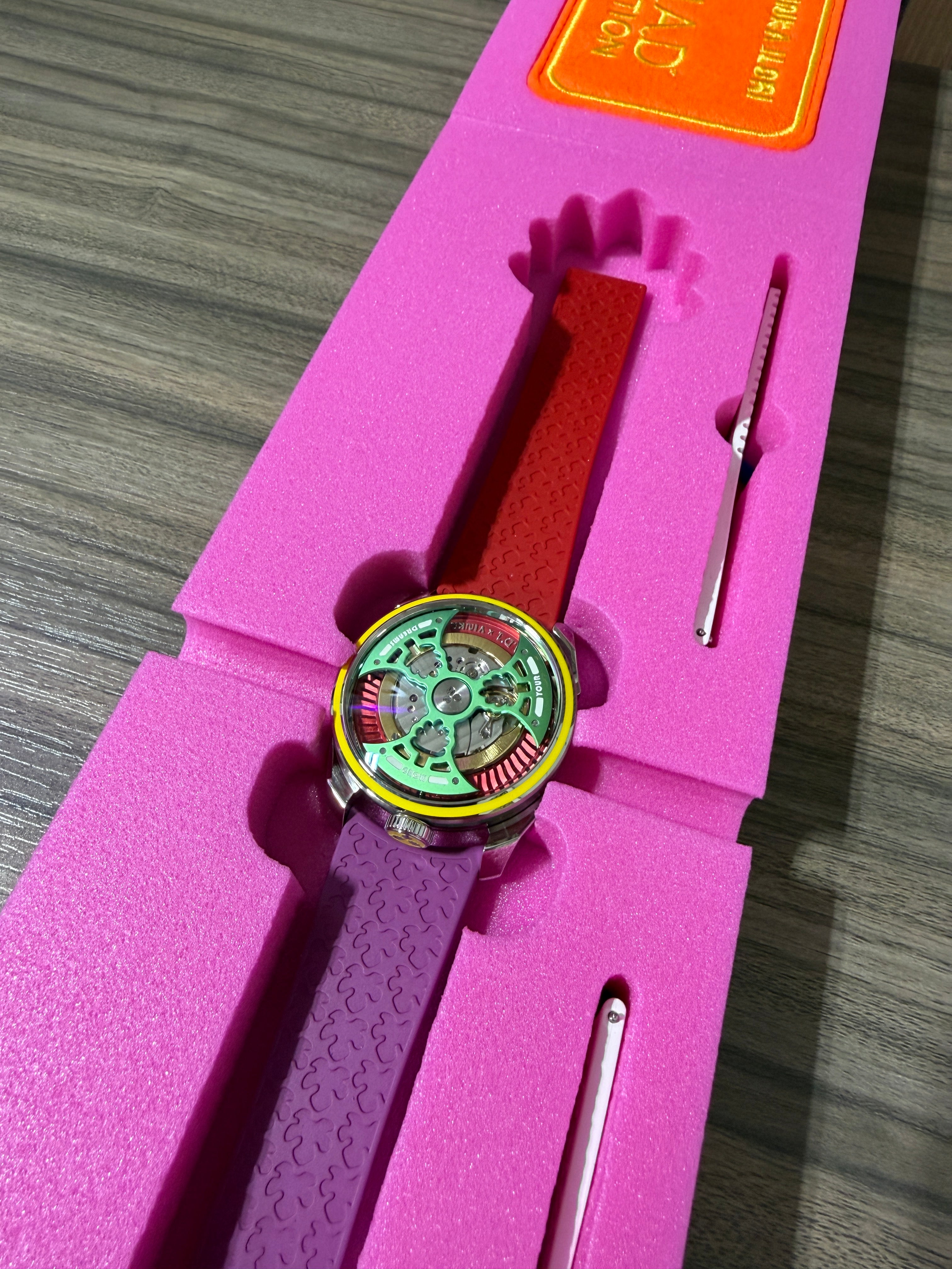 MB&F MAD Edition 1 "Yinka Ilori" 42MM Skeleton Dial Rubber Strap (M.A.D.1S)