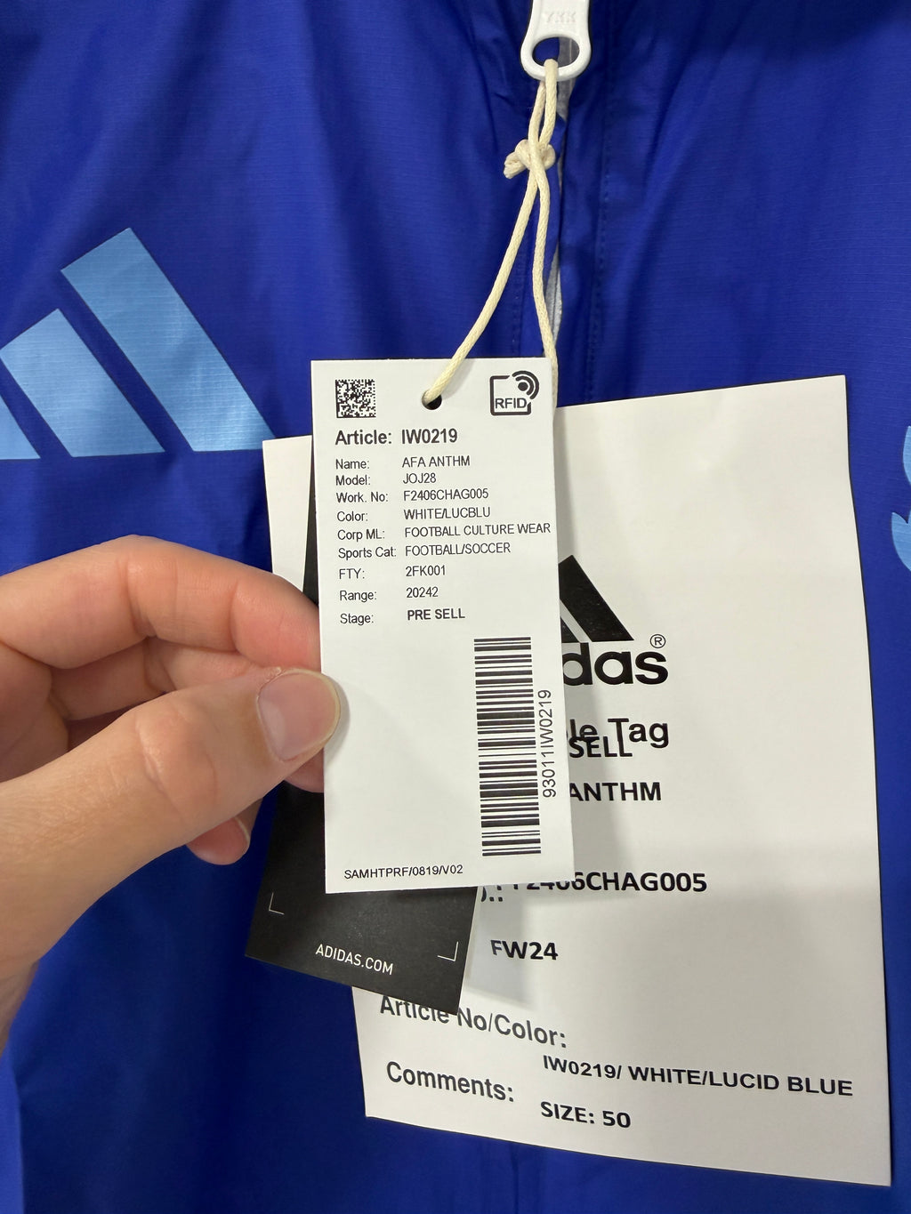 Adidas Argentina Anthem Jacket Mens Sz Medium