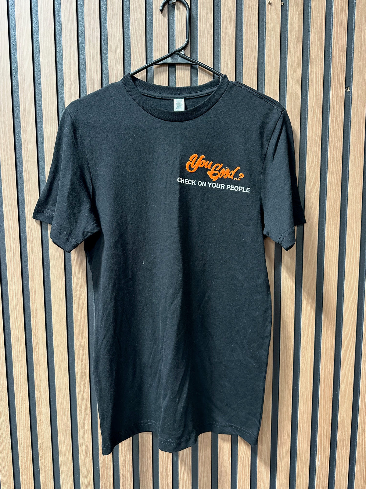 Check on your people t-shirt sz S