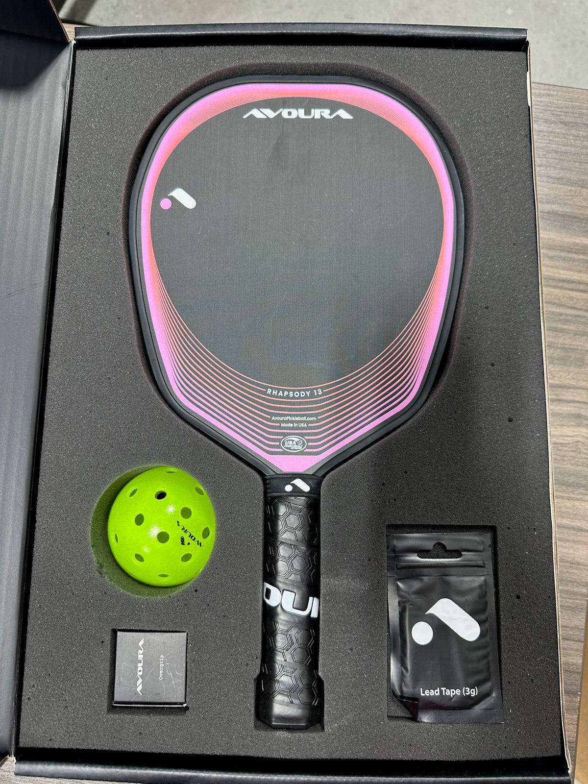Avoura Rhapsody 13 Pink Pickleball Paddle set