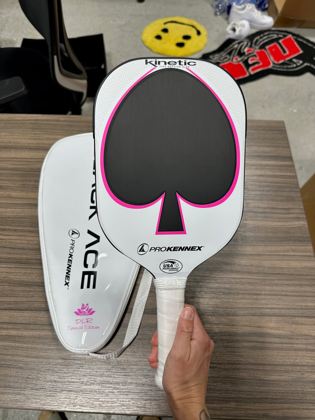 NEW ProKennex Black Ace LG DLR Special Edition Pickleball Paddle and case