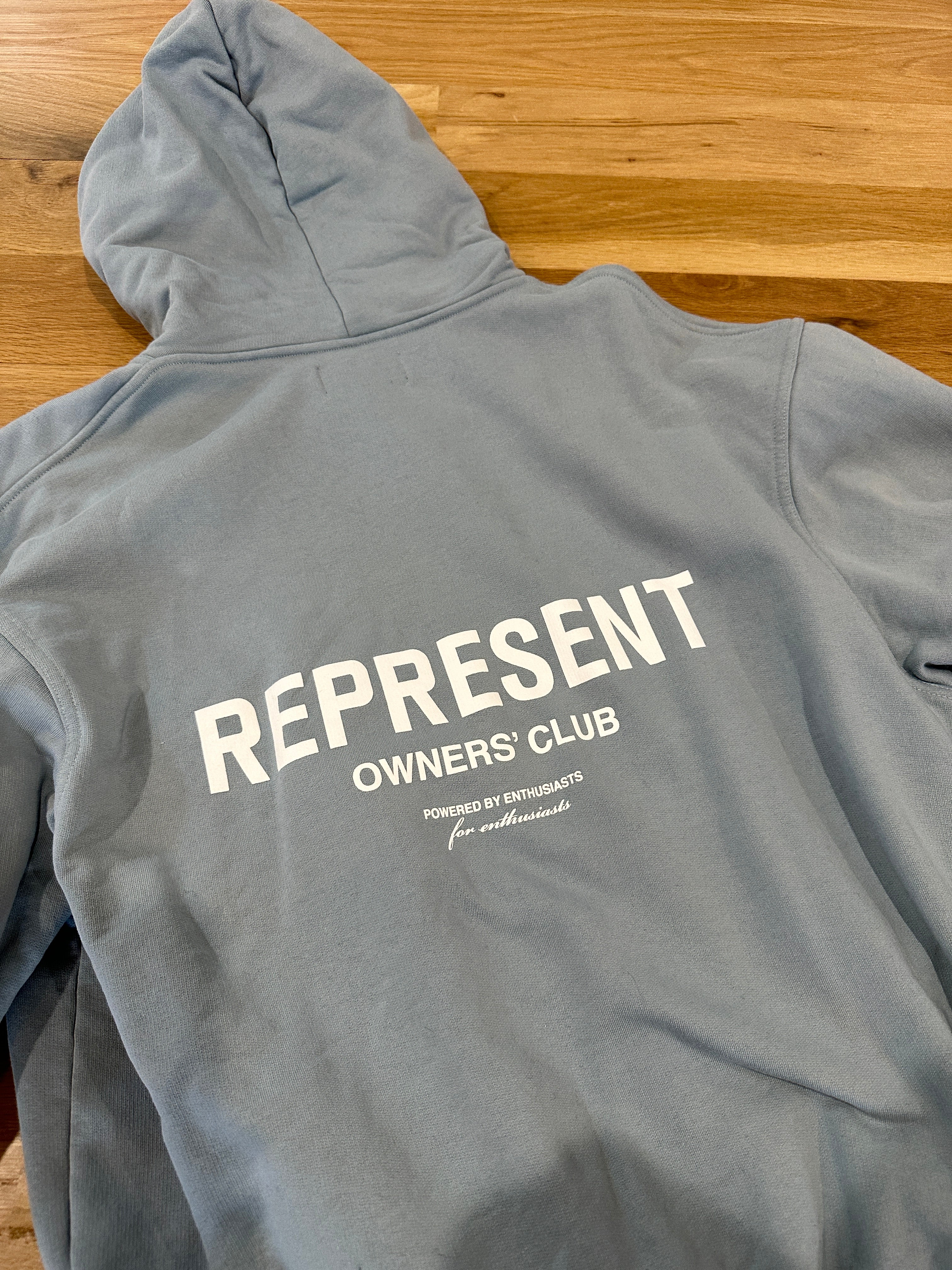 Represent Owners Club Hoodie Sz L Nlue
