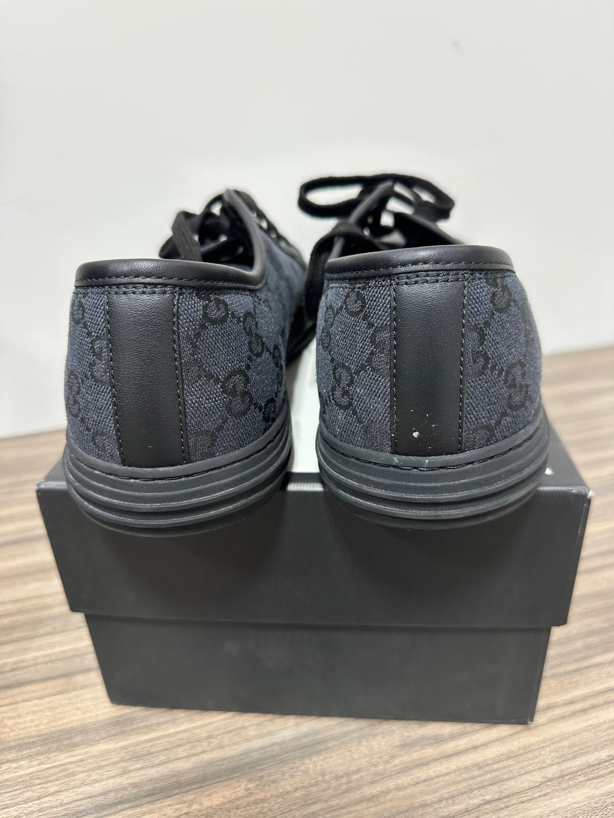 Gucci GG Canvas Low 'Grey Black' (426189 KQWM0 1948) sneakers men's sz 12