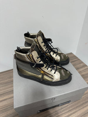 Giuseppe Zanotti Camo High Top Dual Zip Sneakers EU 36.5/US 6.5